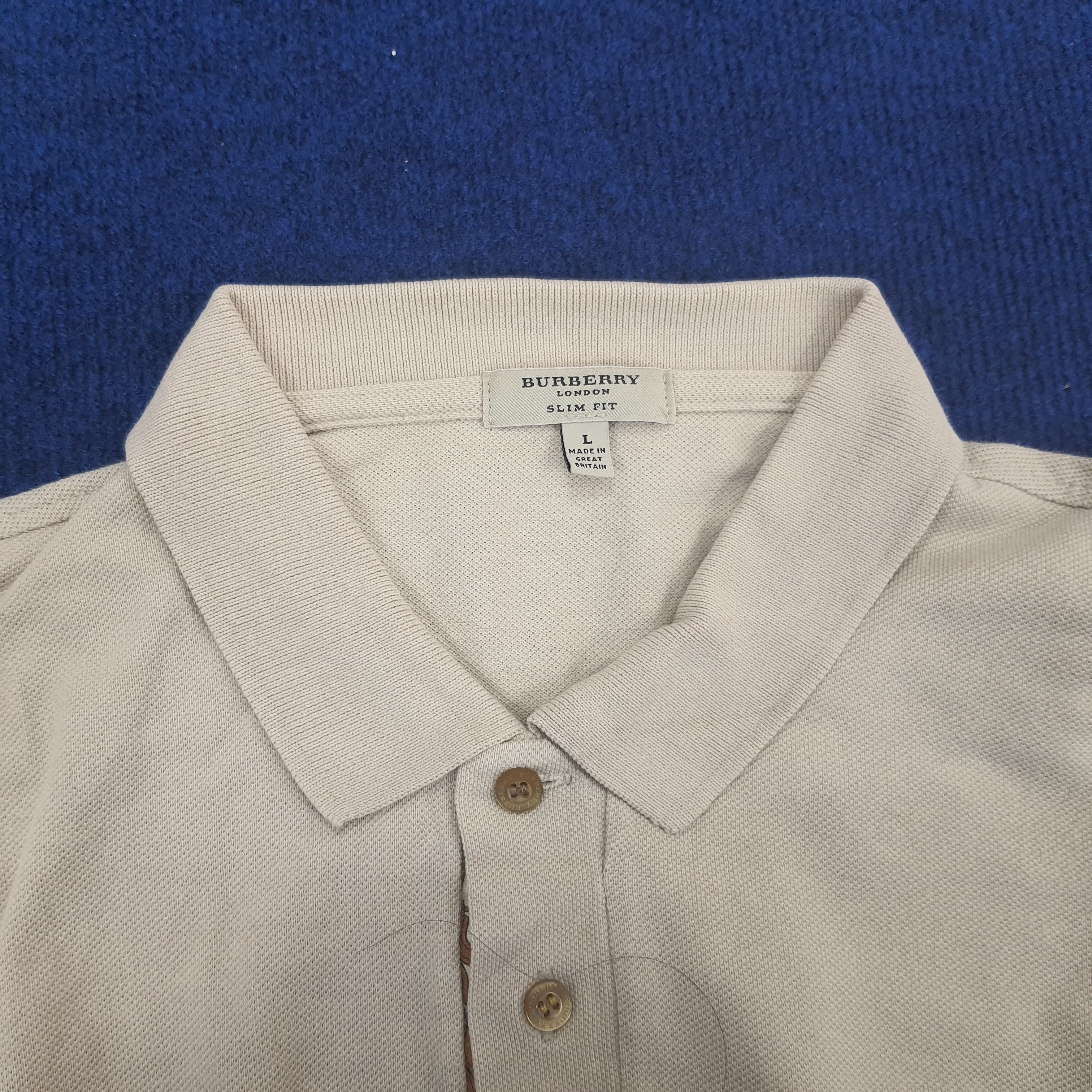 Burberry × Vintage Vintage Burberry London Long Sleeve Polo Shirt Size US L / EU 52-54 / 3 - 4 Thumbnail