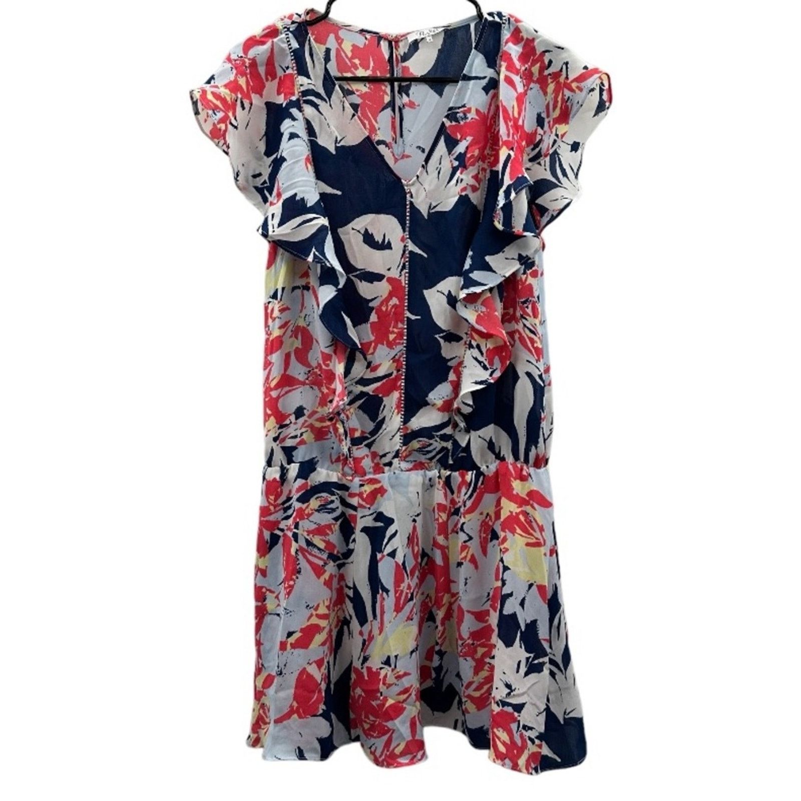 Parker Parker Gardenia Lana Multicolor Leaf Floral Print Dress Size M / US 6-8 / IT 42-44 - 3 Thumbnail