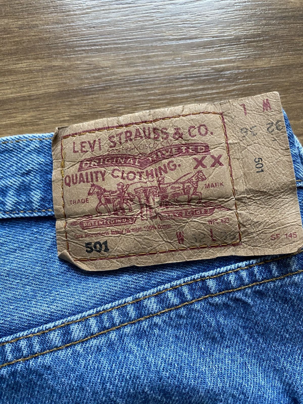 Levi's Levi’s 501 Vintage Denim Pants Made In USA,Loose,Baggy Fit Size US 32 / EU 48 - 3 Thumbnail