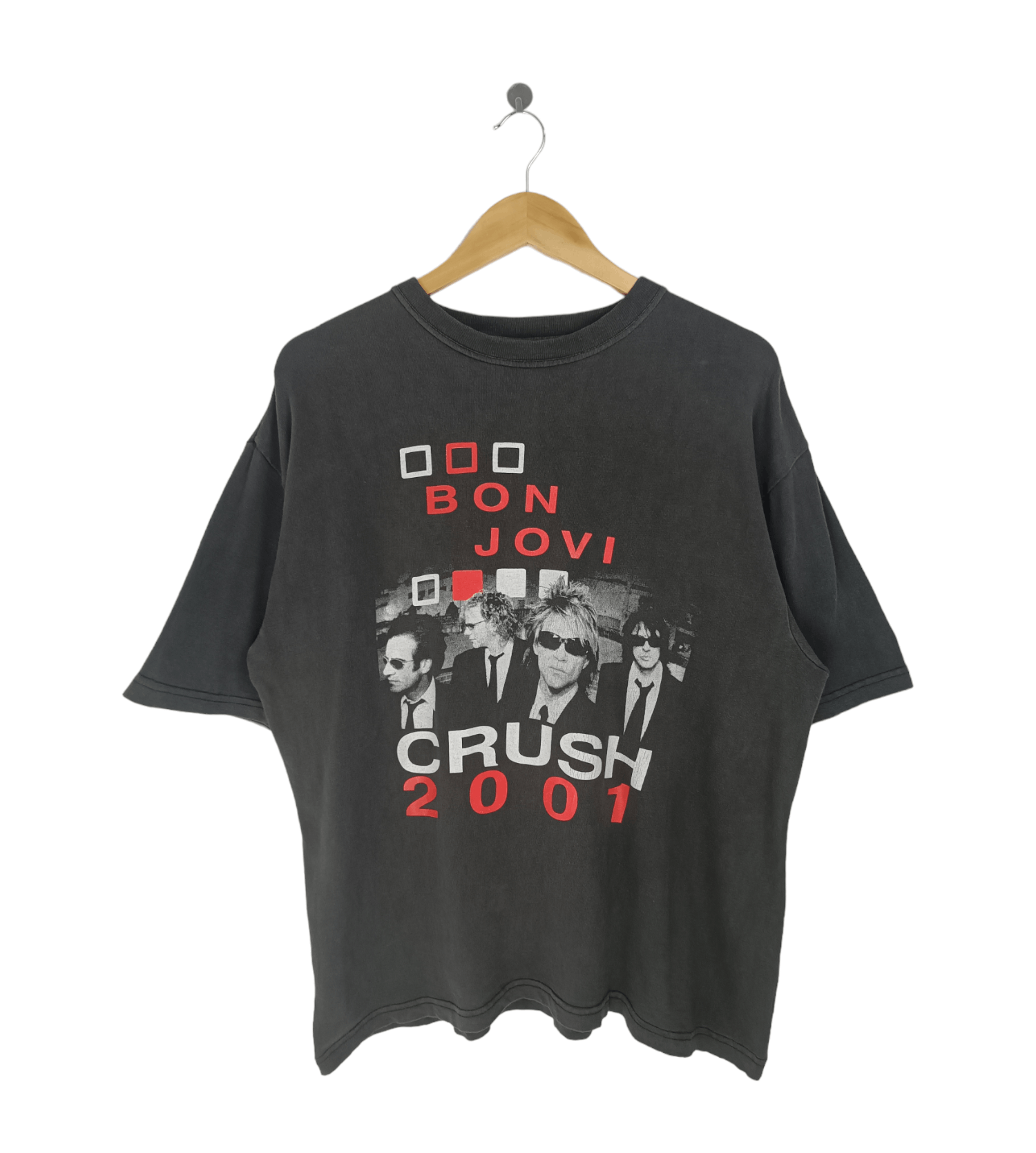 Band Tees VINTAGE 2001 BON JOVI CRUSH LIVE FADED BOXY TEE VERY RARE Size US L / EU 52-54 / 3 - 1 Thumbnail