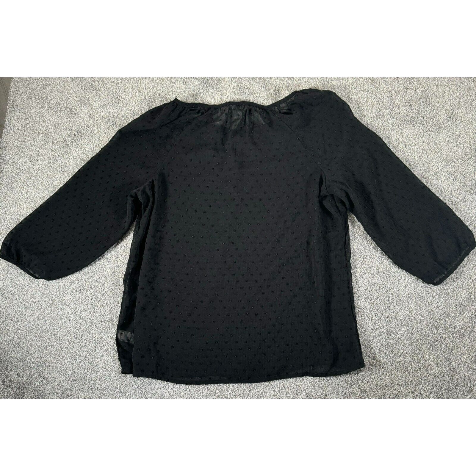 Old Navy Old Navy Blouse XL Whimsigoth Sheer Dainty Flowy Clip Dot Size XL / US 12-14 / IT 48-50 - 2 Thumbnail