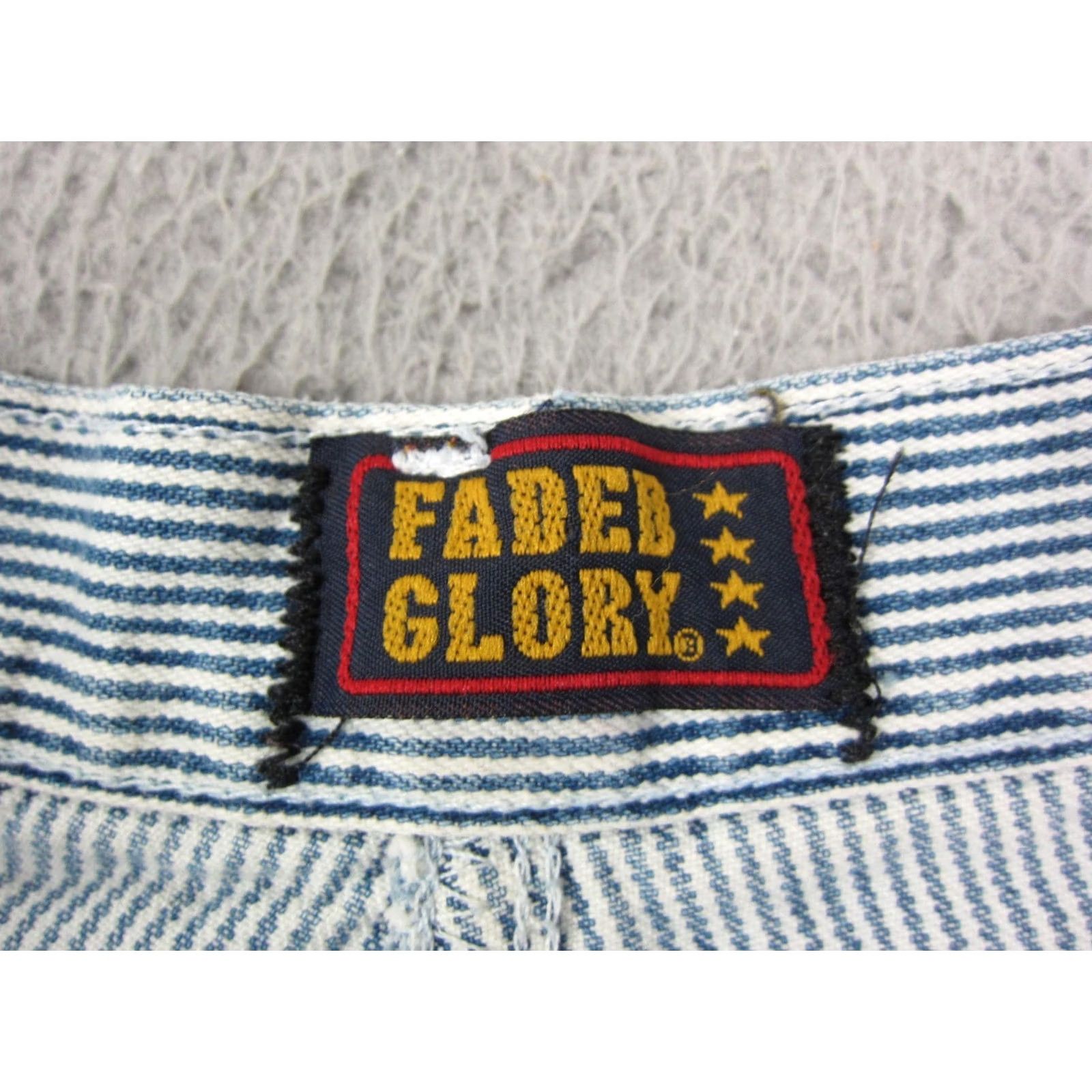 Faded Glory VINTAGE Faded Glory Shorts Teen 12 Blue Pinstriped Bermuda Made in USA 90s Size 34" / US 12 / IT 48 - 3 Thumbnail