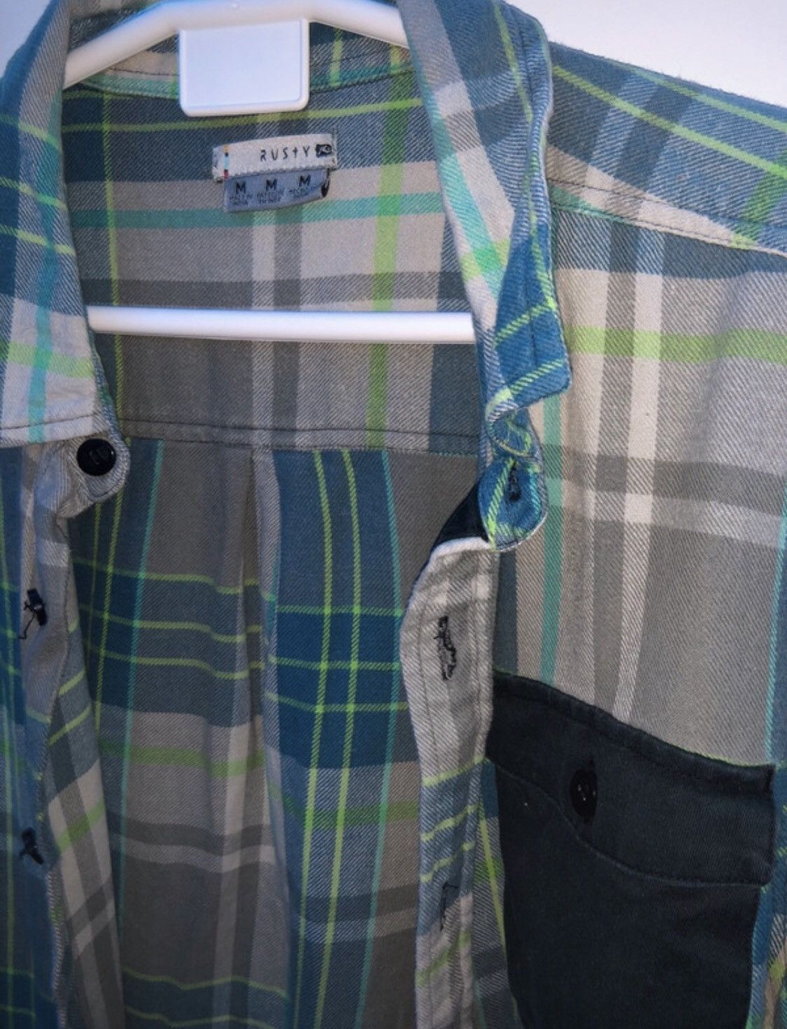 Rusty × Vintage Rusty vintage green striped shirt Size US M / EU 48-50 / 2 - 2 Thumbnail