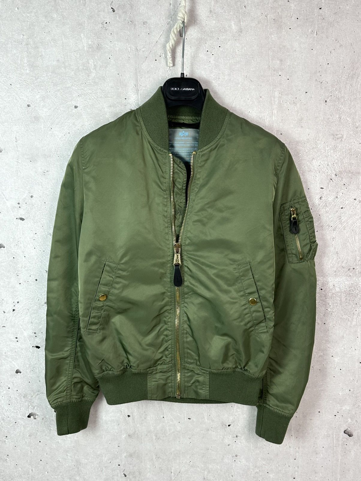Alpha Industries Alpha Industries Green Long Sleeve Logo Women’s Bomber Size M / US 6-8 / IT 42-44 - 1 Thumbnail