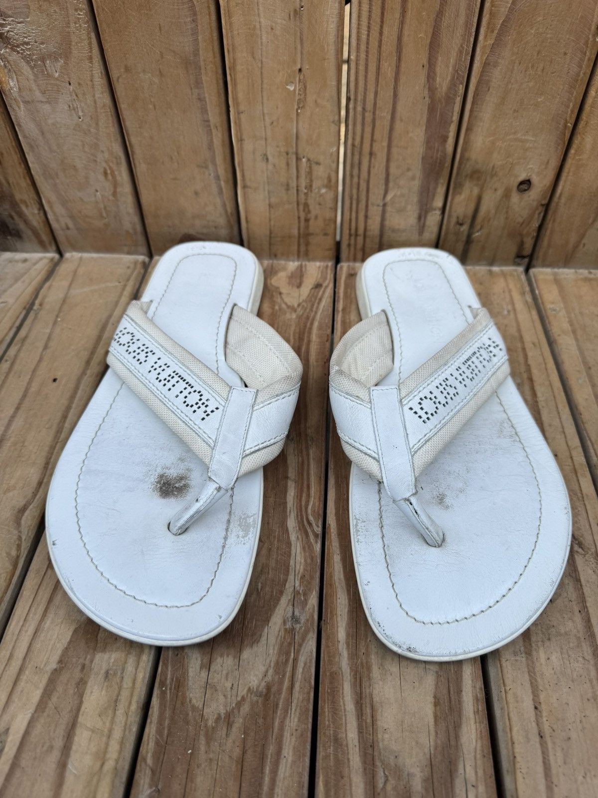 Louis Vuitton Louis vuitton White Leather strappy Men’s sandals UK 10.5 Size US 11.5 / EU 44-45 - 6 Thumbnail