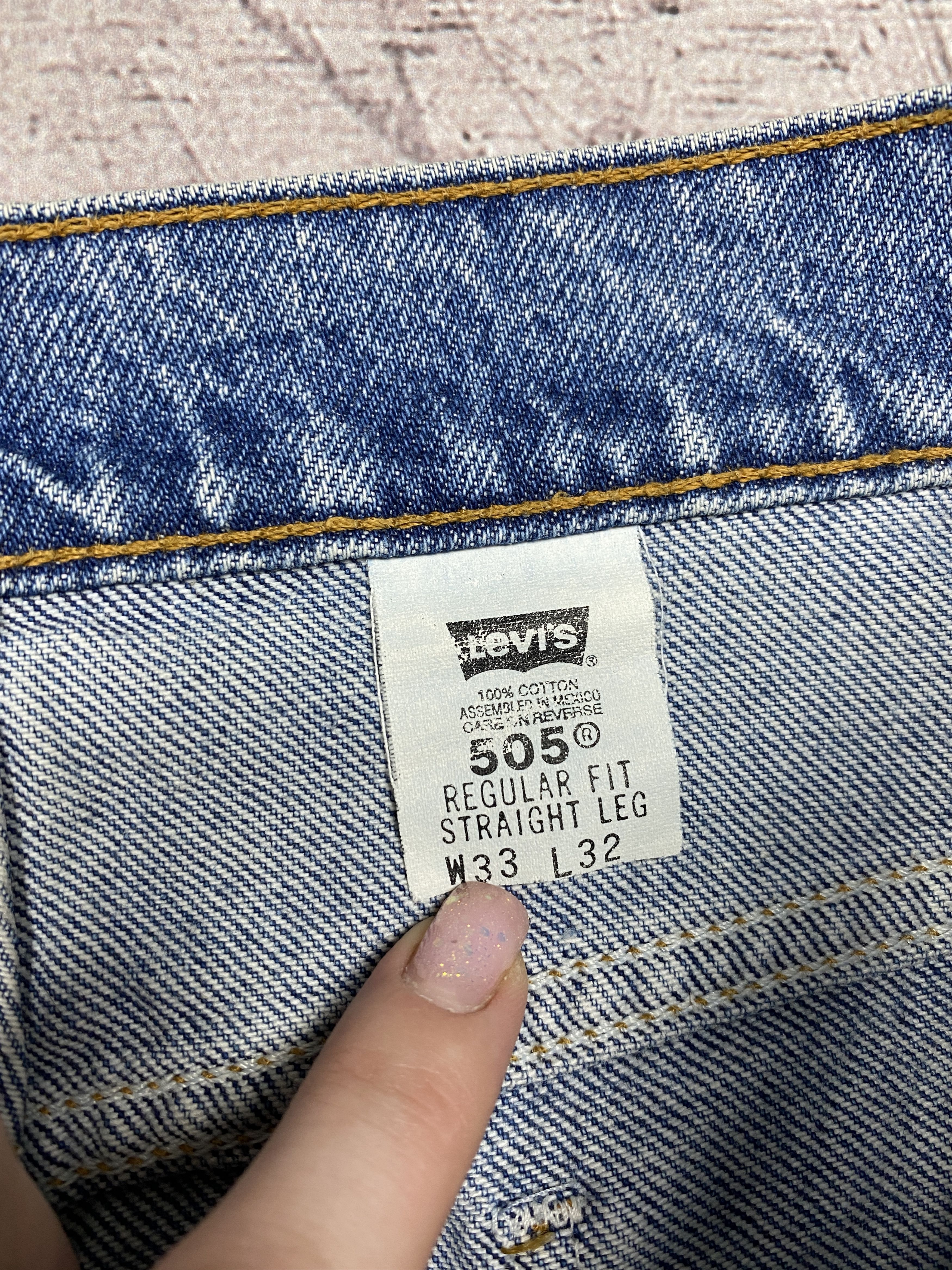 Levi's × Levi's Vintage Clothing Levis 505 Vintage Mens Orange Tab Denim Pants Jeans Size US 33 - 9 Thumbnail
