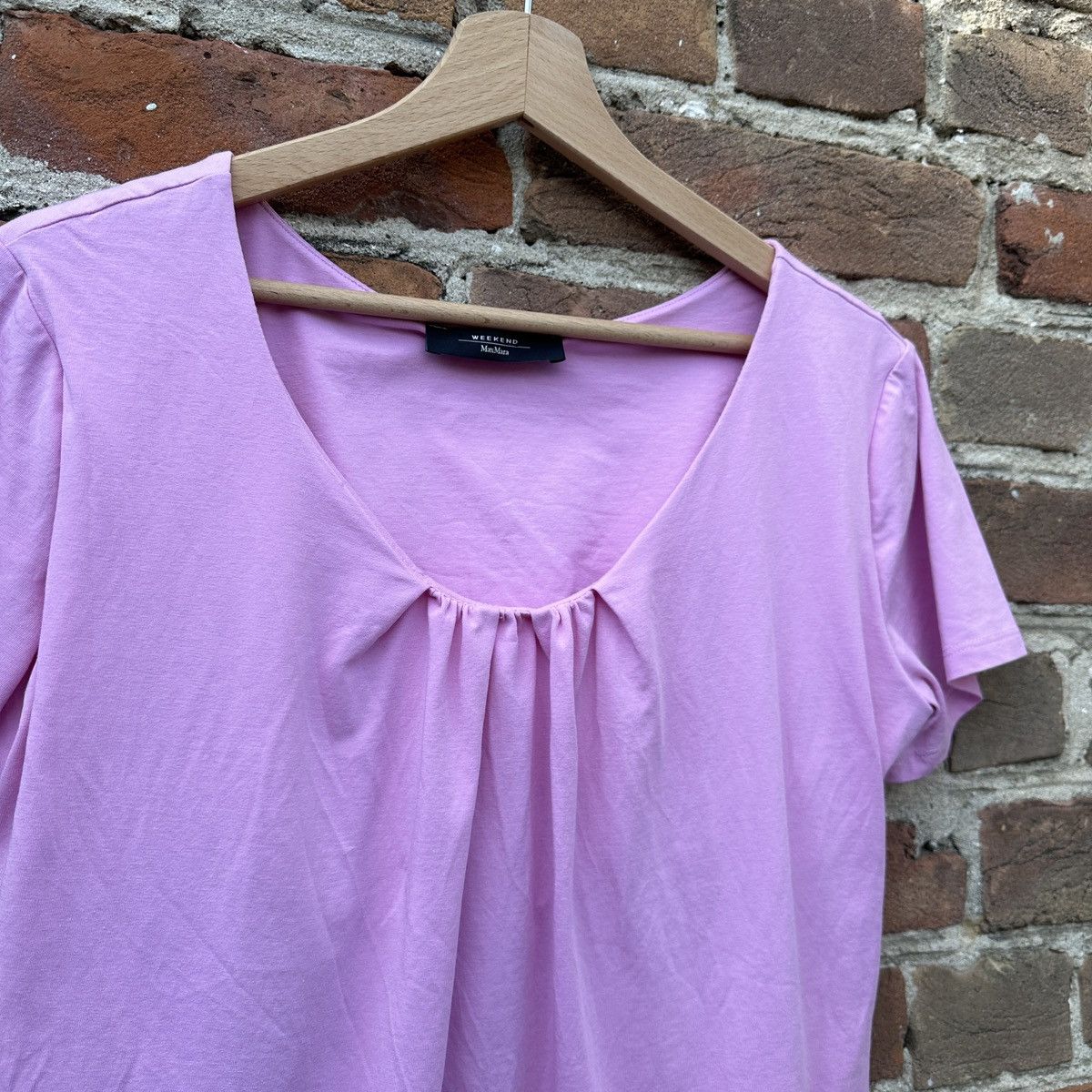 Weekend Max Mara Max Mara Weekend Pink T-Shirt Basic Blank Designer Size M / US 6-8 / IT 42-44 - 3 Thumbnail