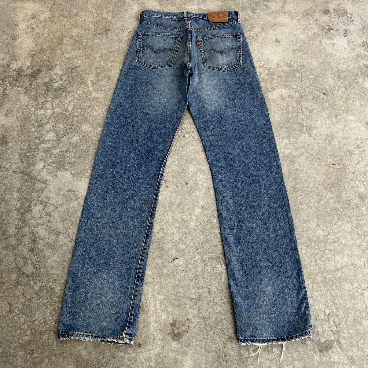 Levi's Vintage Levis 551ZXX Big E Faded Blue Selvedge LVC Jeans Size US 30 / EU 46 - 11 Thumbnail