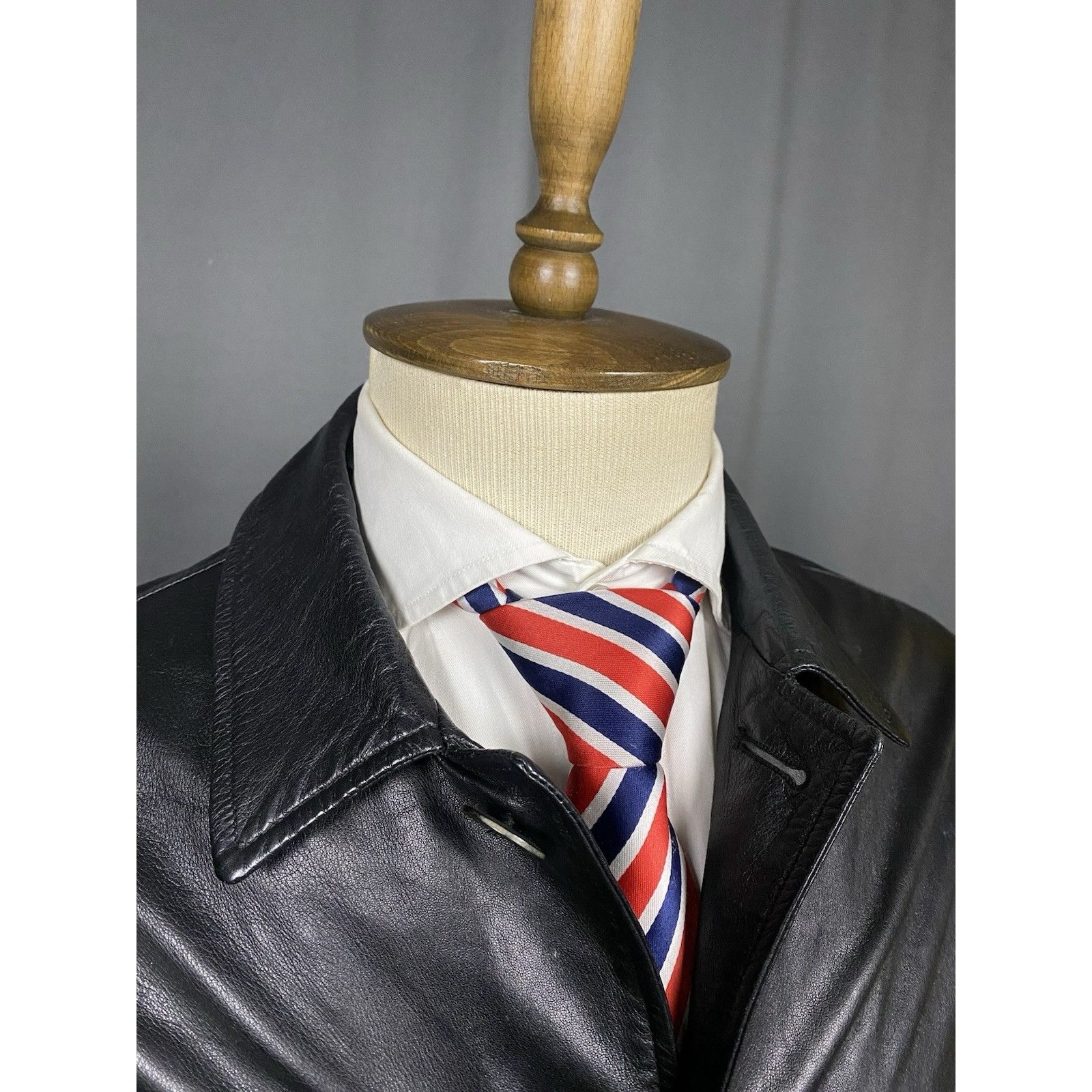 Canali Canali Vintage Men's Black Leather Coat Size 52 Size US L / EU 52-54 / 3 - 6 Thumbnail