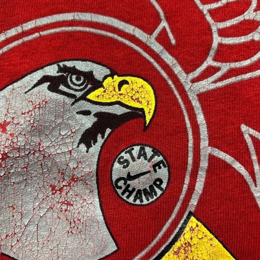 Nike VINTAGE Nike T Shirt USA 90s Red Crew Neck Short Sleeve XL Mens Graphic Tee USA 1980s Sportswear/Beach Size US XL / EU 56 / 4 - 3 Thumbnail