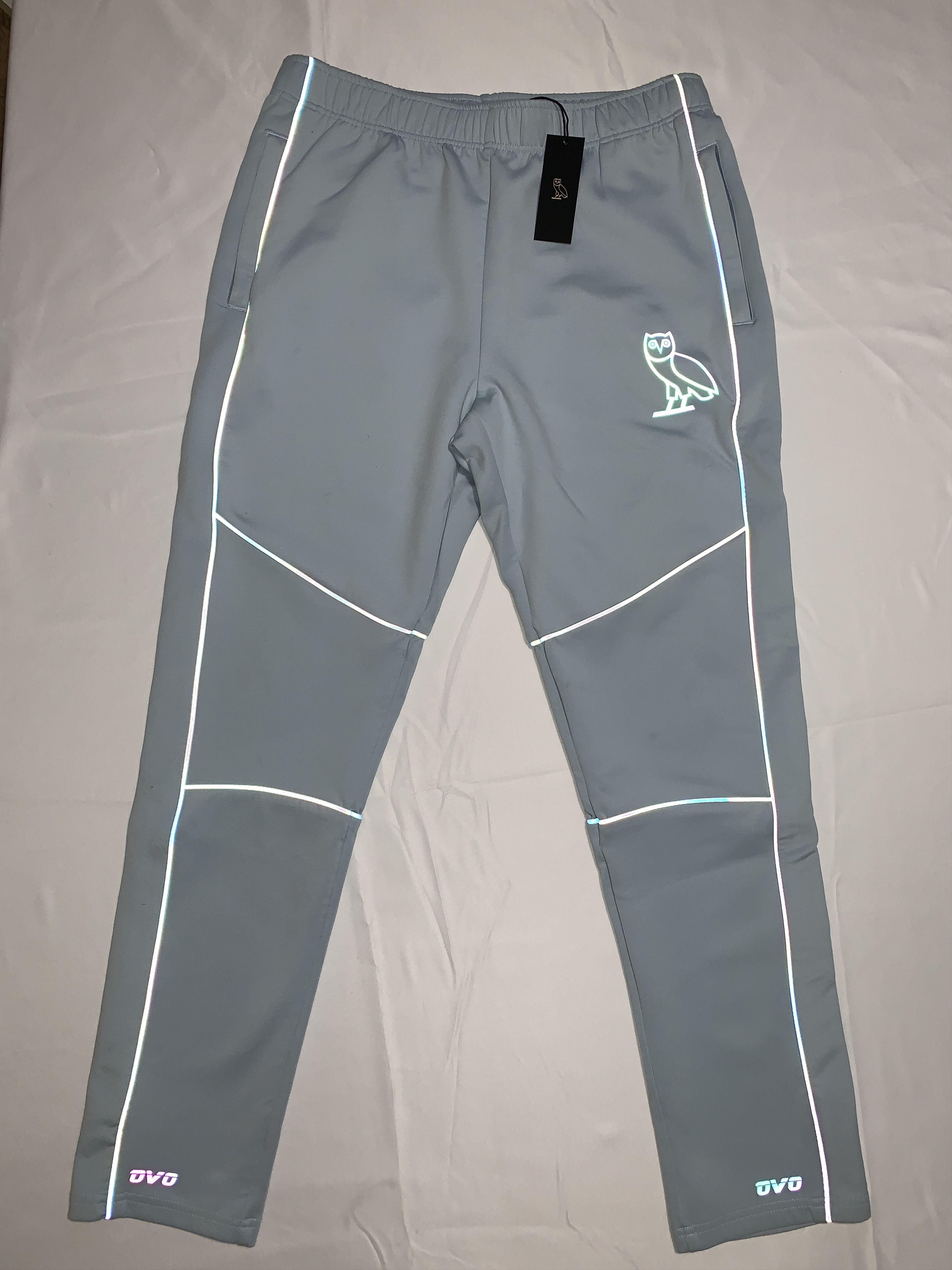 Drake OVO REFLECTIVE PIPING PANTS SKY BLUE SIZE LARGE Size US 34 / EU 50 - 3 Thumbnail