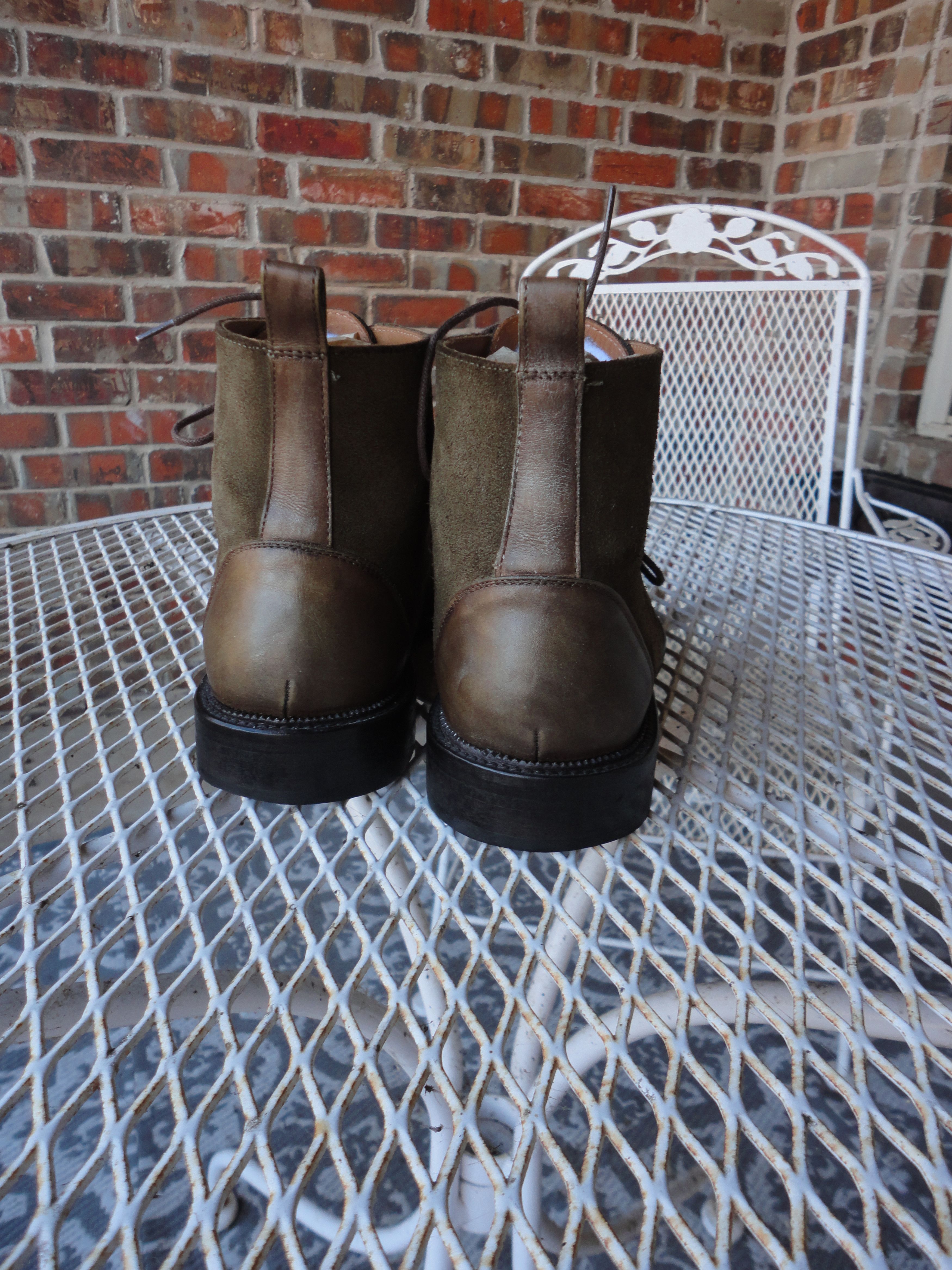 Taft Olive Green Suede Leather Boots Field Boots on the Nosler Last, keeping that balanced almond  main image 4