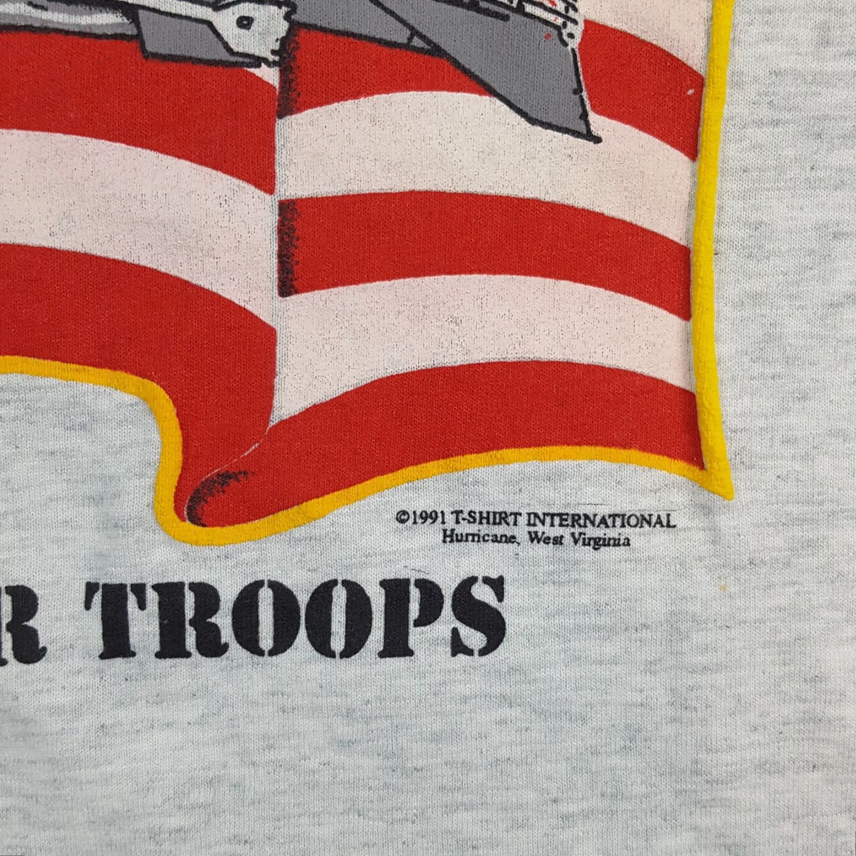 Vintage VINTAGE Desert Storm Military Fighter Jet T Shirt Army Air Force Gray Shirt L Screen Stars Best Mens 90s Military USA Embroidered Logo Size US L / EU 52-54 / 3 - 4 Thumbnail