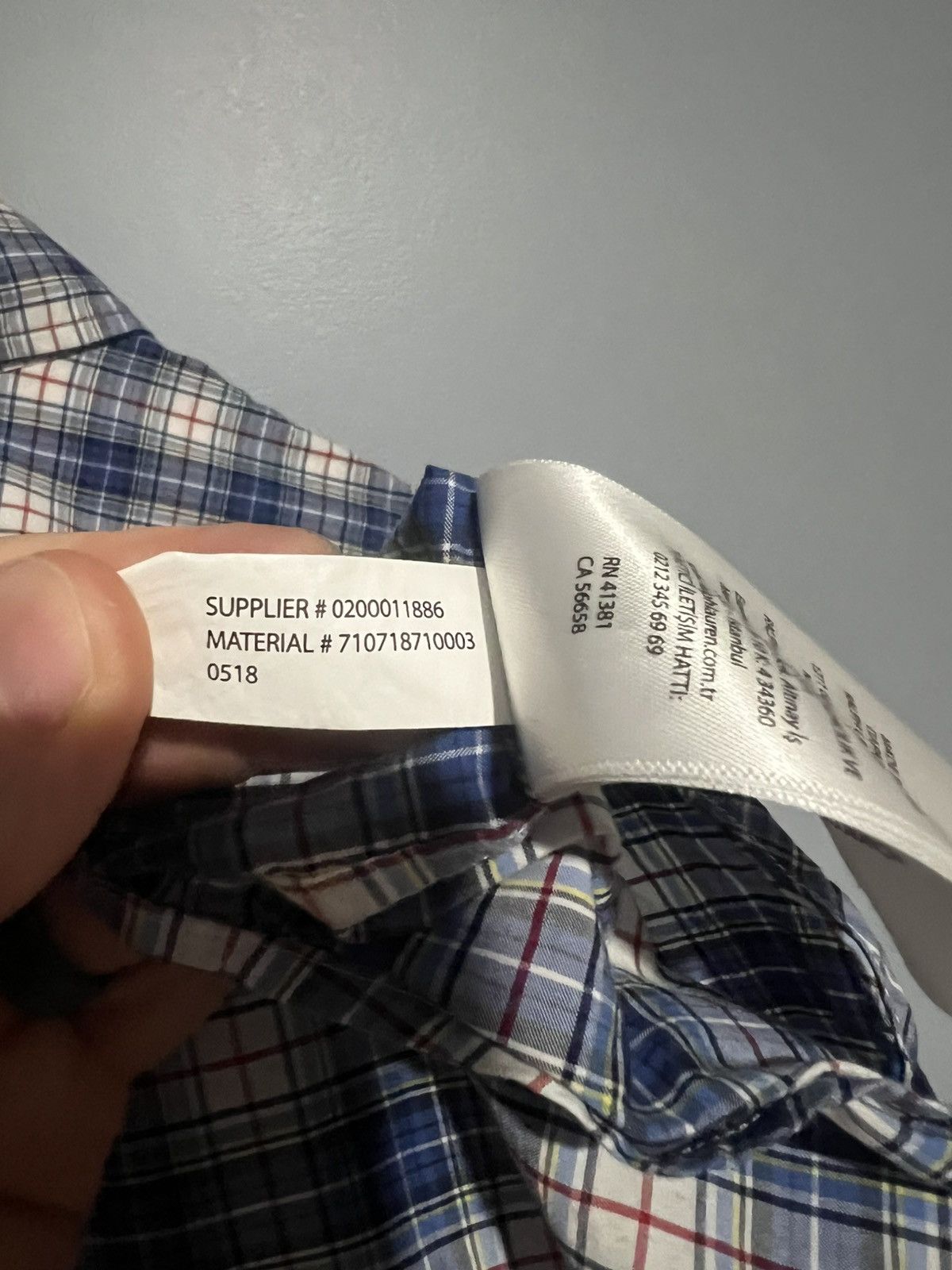 Polo Ralph Lauren Polo Ralph Lauren Men's L Slim Fit Stretch Blue Red Gingham Size US L / EU 52-54 / 3 - 7 Thumbnail