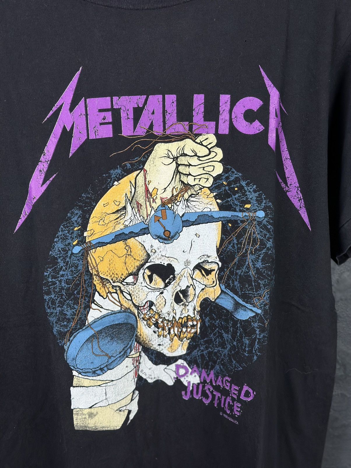 Band Tees 1988 Metallica Damaged Justice T-Shirt Vintage Big Logo Size US L / EU 52-54 / 3 - 8 Thumbnail