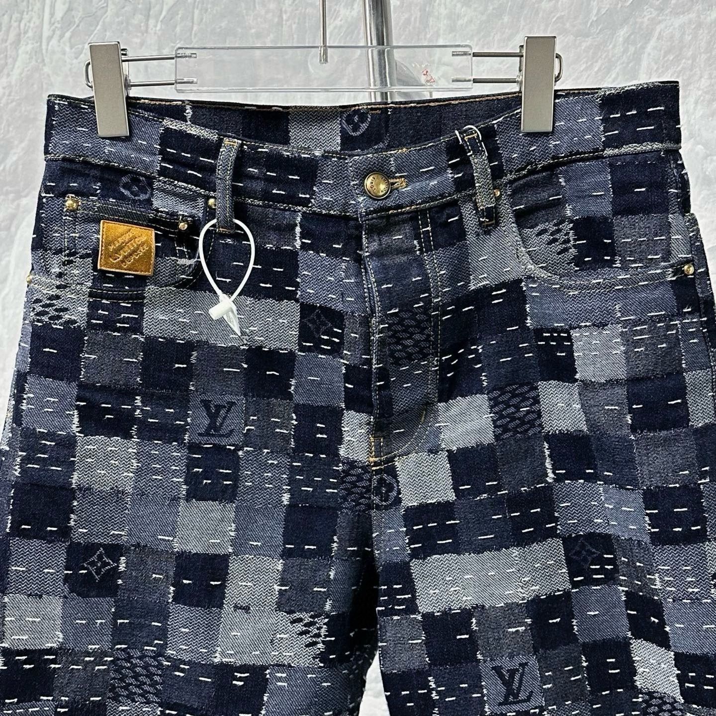 Louis Vuitton Louis Vuitton Nigo Checkered Embroidered Denim Pants Size US 30 / EU 46 - 2 Thumbnail