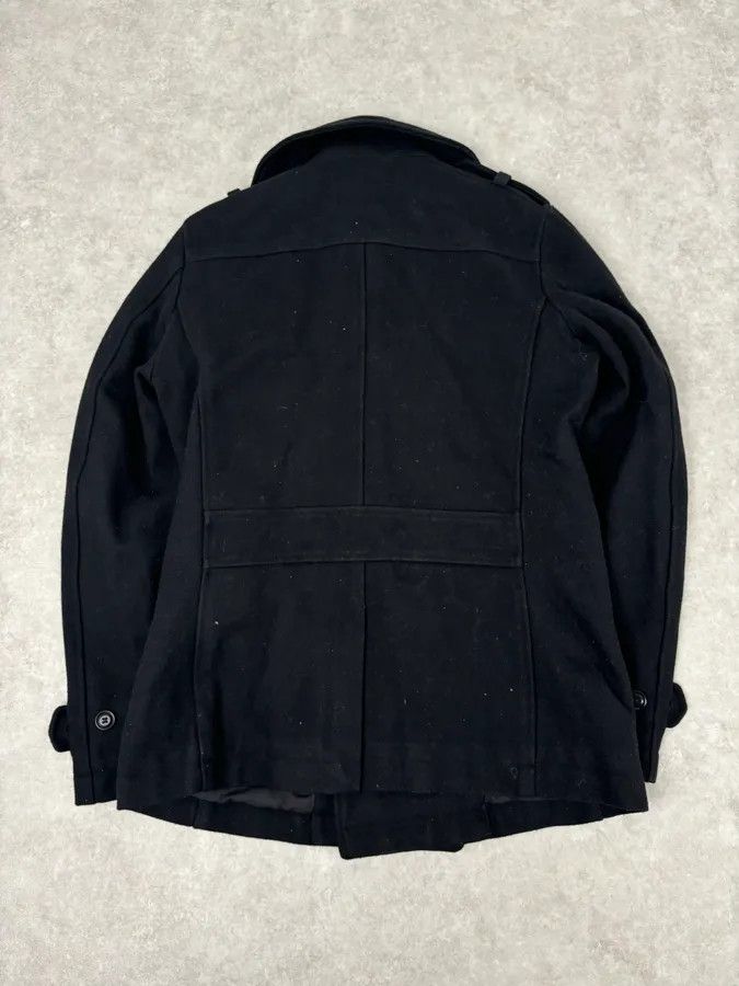 Diesel 2010s Diesel Black Buttoned Officer Wool Peacoat Size US M / EU 48-50 / 2 - 5 Thumbnail