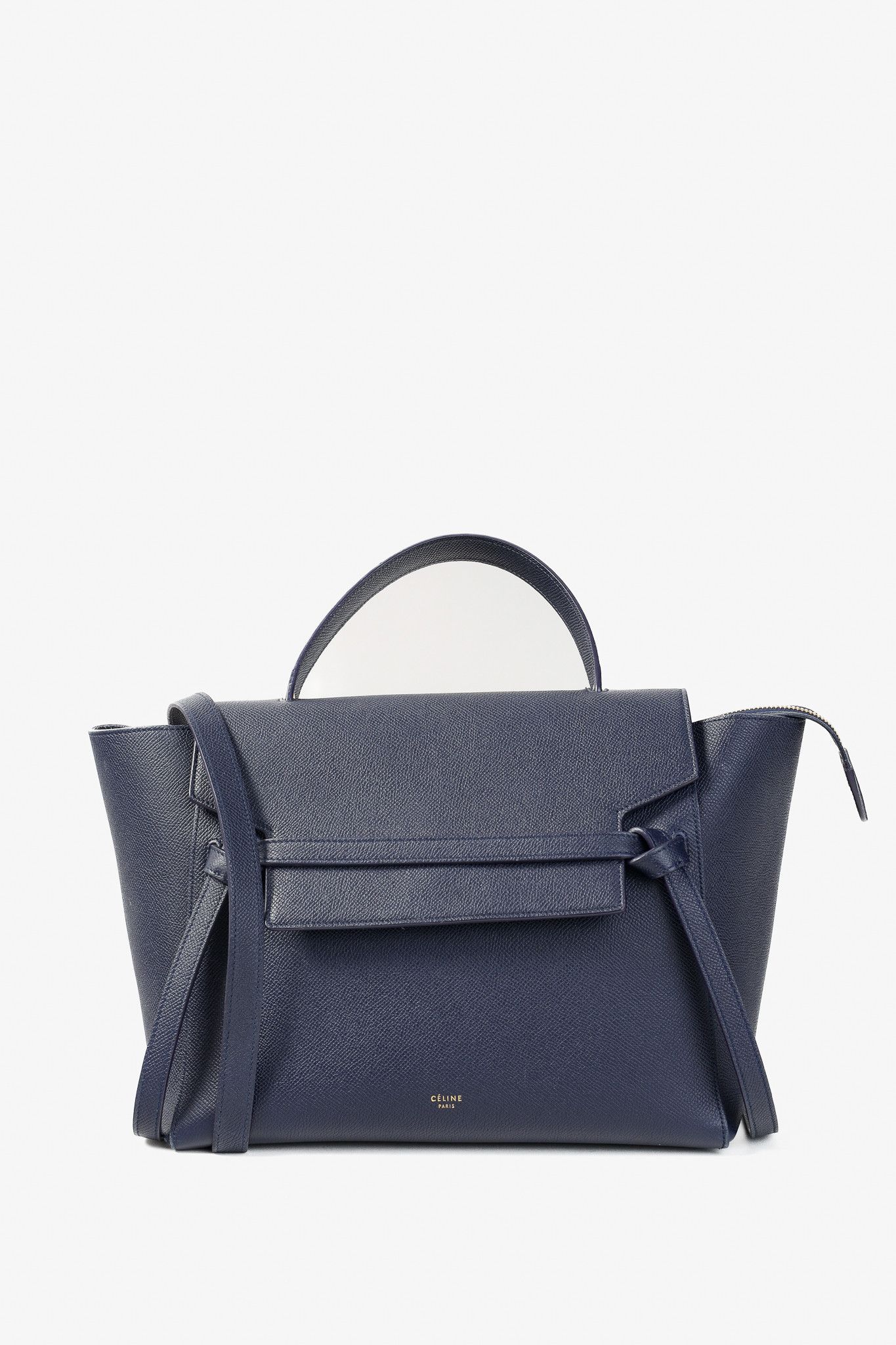 Celine Celine Mini Belt Navy Grained Calfskin Bag Size ONE SIZE - 1 Thumbnail