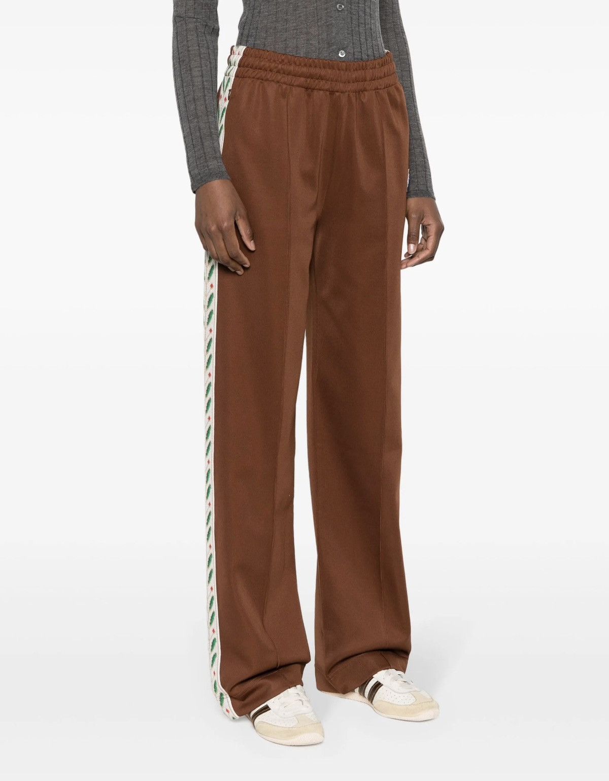 Casablanca Casablanca Laurel Brown Track Suit in Tricot-Knit Size 25" / US 0 / IT 36 - 18 Thumbnail