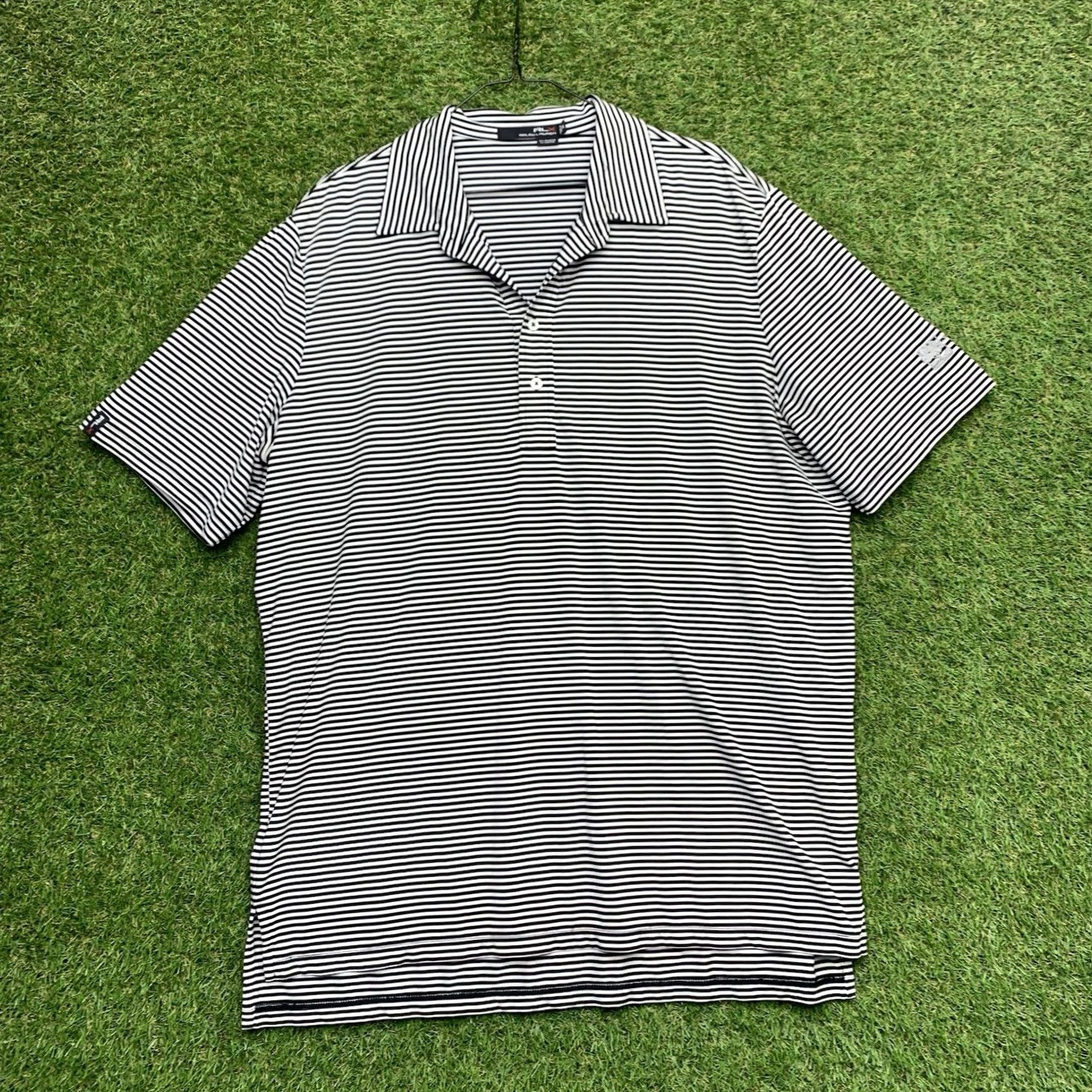 Ralph Lauren Ralph Lauren RLX Polo Golf Shirt Mens XL Black Striped Athletic Sportswear Sport Polo Shirt Slim Fit Size US XL / EU 56 / 4 - 2 Thumbnail
