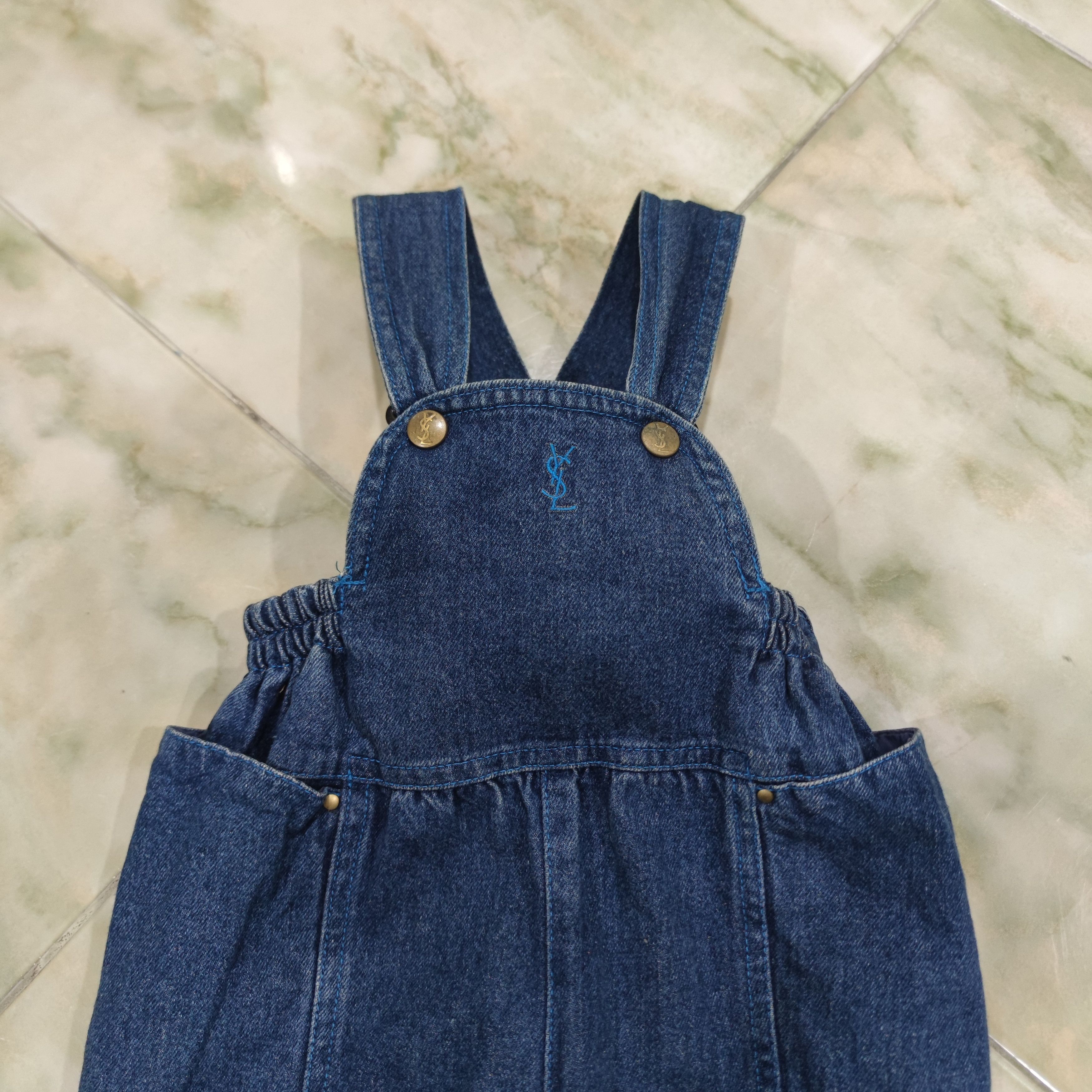 Yves Saint Laurent VINTAGE YVES SAINT LAURENT YSL DENIM BABY OVERALL SIZE 90CM Size ONE SIZE - 6 Thumbnail