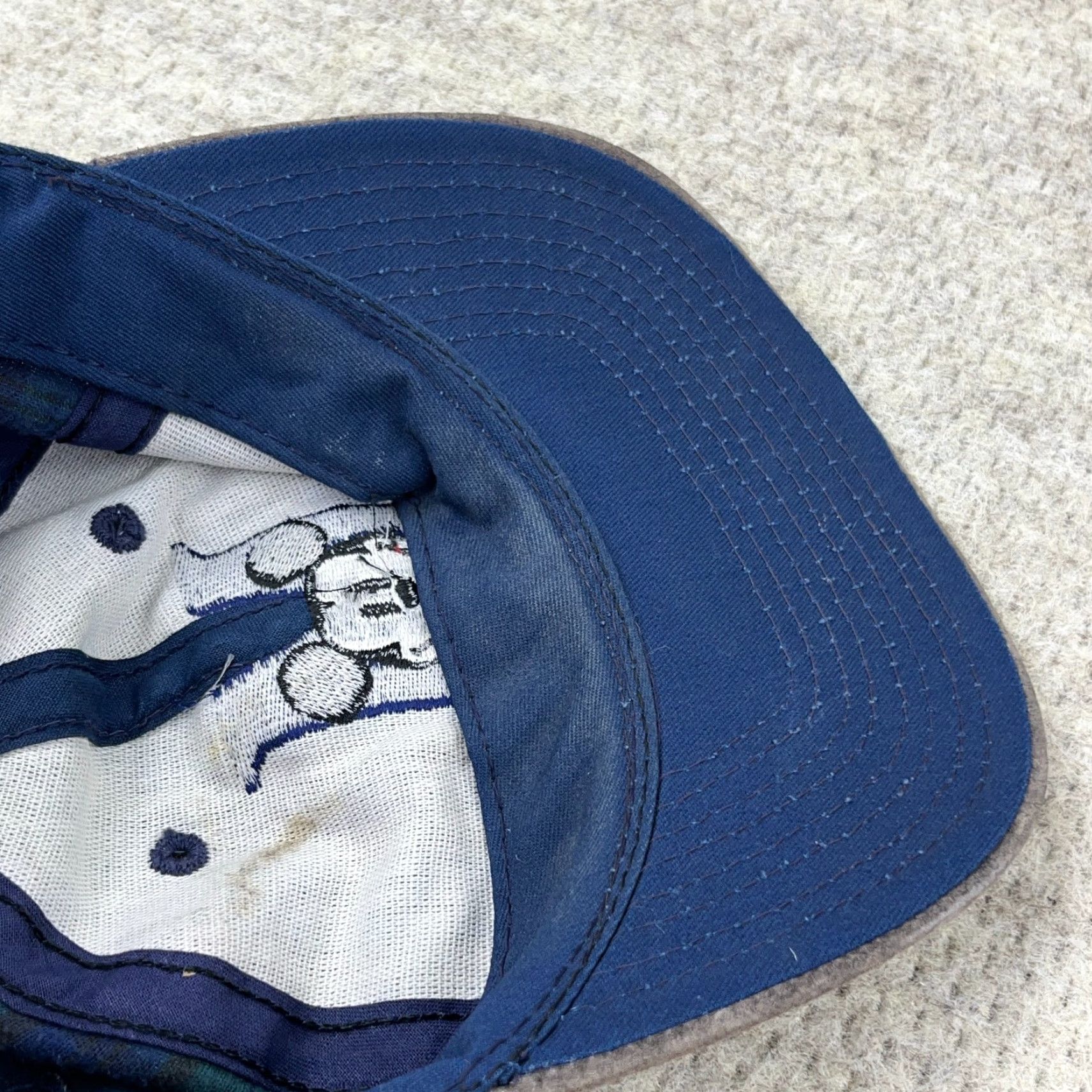Mickey Unlimited VINTAGE Mickey Mouse Snapback Hat Cap Plaid Green Blue 90s Retro Cartoon Adjustable Mens Size ONE SIZE - 7 Thumbnail