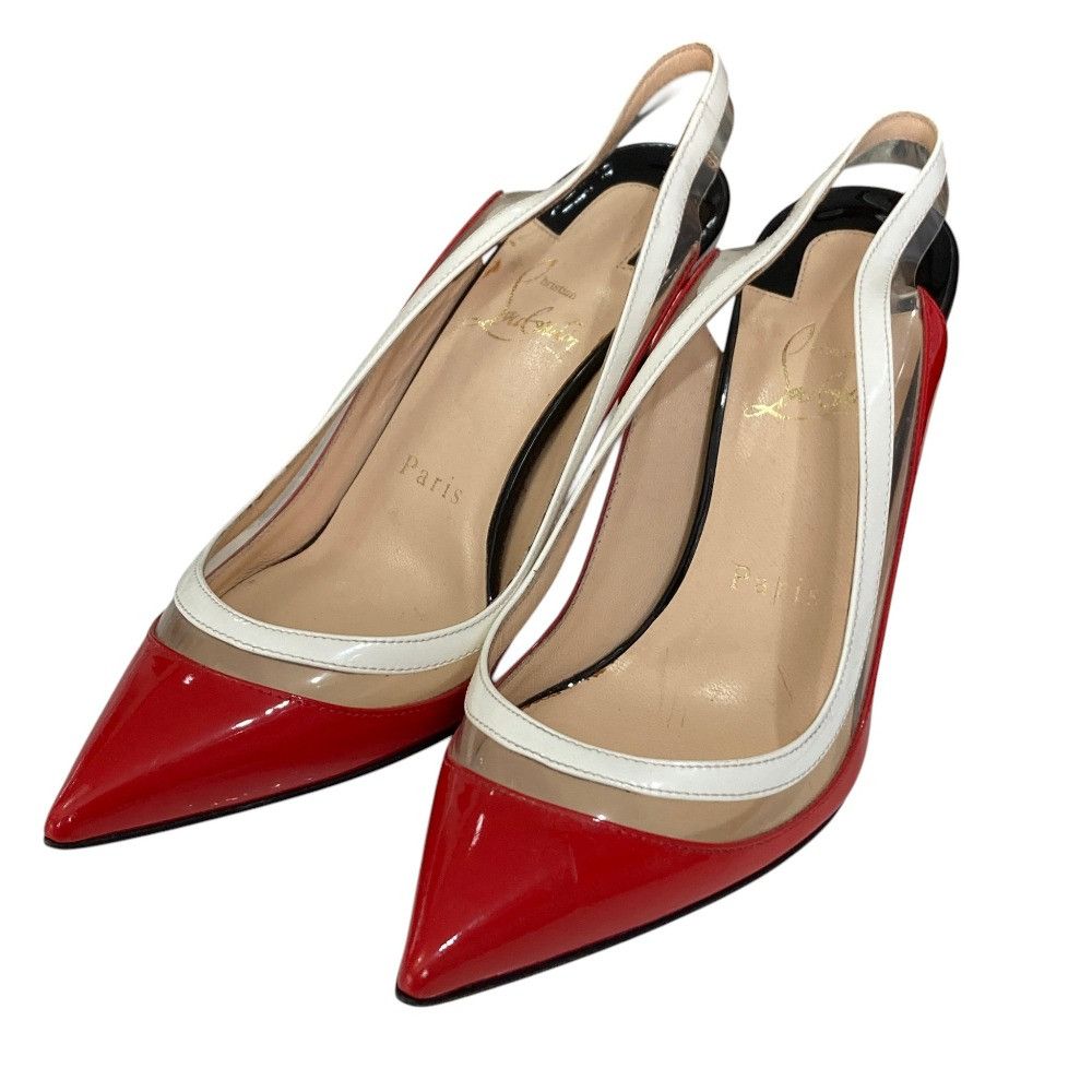 Christian Louboutin Christian Louboutin Christian Louboutin Patent Leather Slingback Pumps Leather Shoes DUTY FREE for USA Size ONE SIZE - 1 Thumbnail