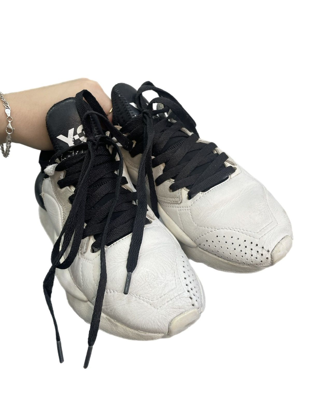 Y-3 Y-3 Yohji Yamamoto white sneakers adidas tech y2k hype Size US 6.5 / IT 36.5 - 10 Thumbnail