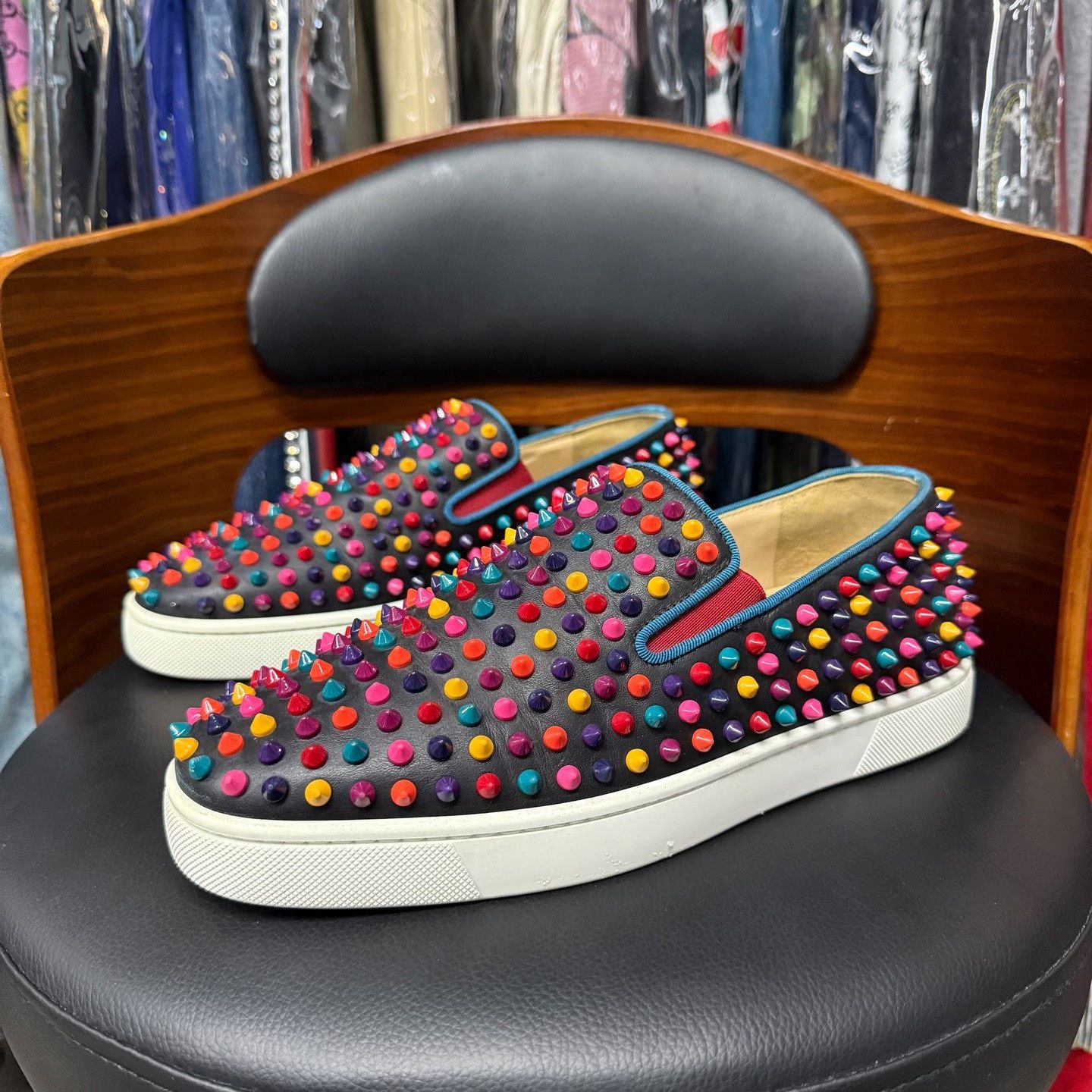 Christian Louboutin Christian Louboutin Rainbow Multi Lowtop Sneakers 8.5 Men Size US 8.5 / EU 41-42 - 1 Thumbnail