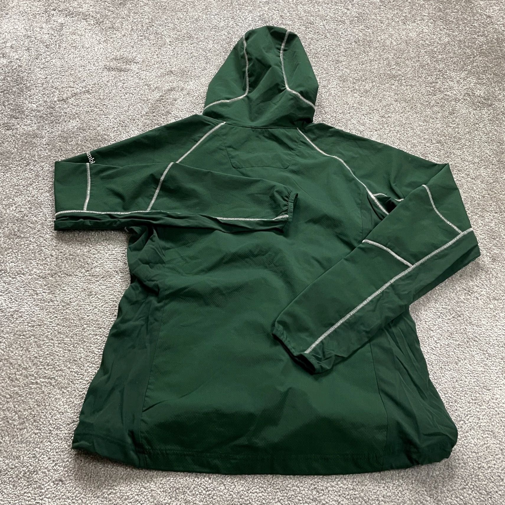 Vintage Columbia Windbreaker Jacket Womens XL Green Michigan State Spartans Size XL / US 12-14 / IT 48-50 - 2 Thumbnail