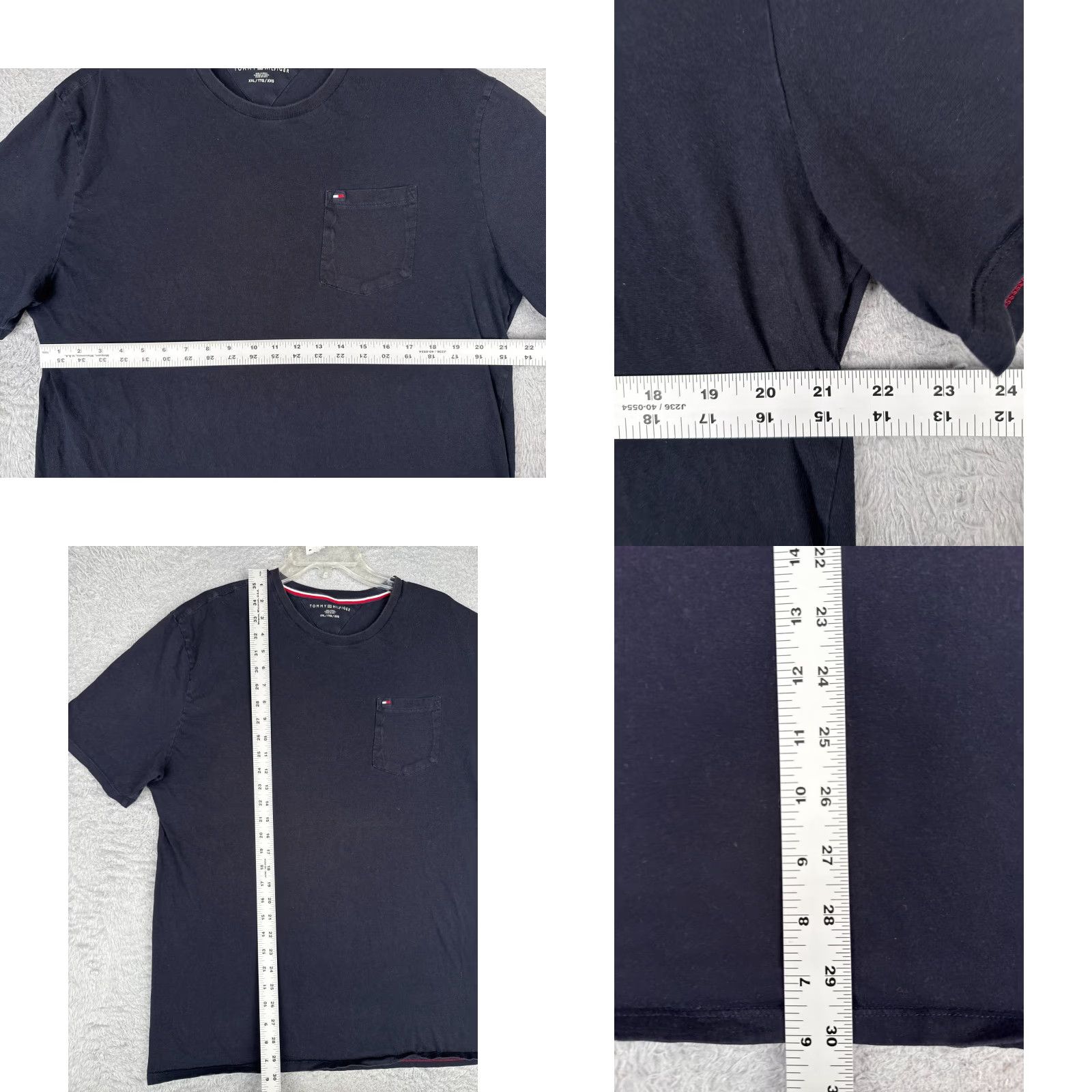 Tommy Hilfiger Tommy Hilfiger Shirt Adult 2XL Blue Cotton Short Sleeve Crew Pocket Logo Embroidered Size US XXL / EU 58 / 5 - 8 Thumbnail