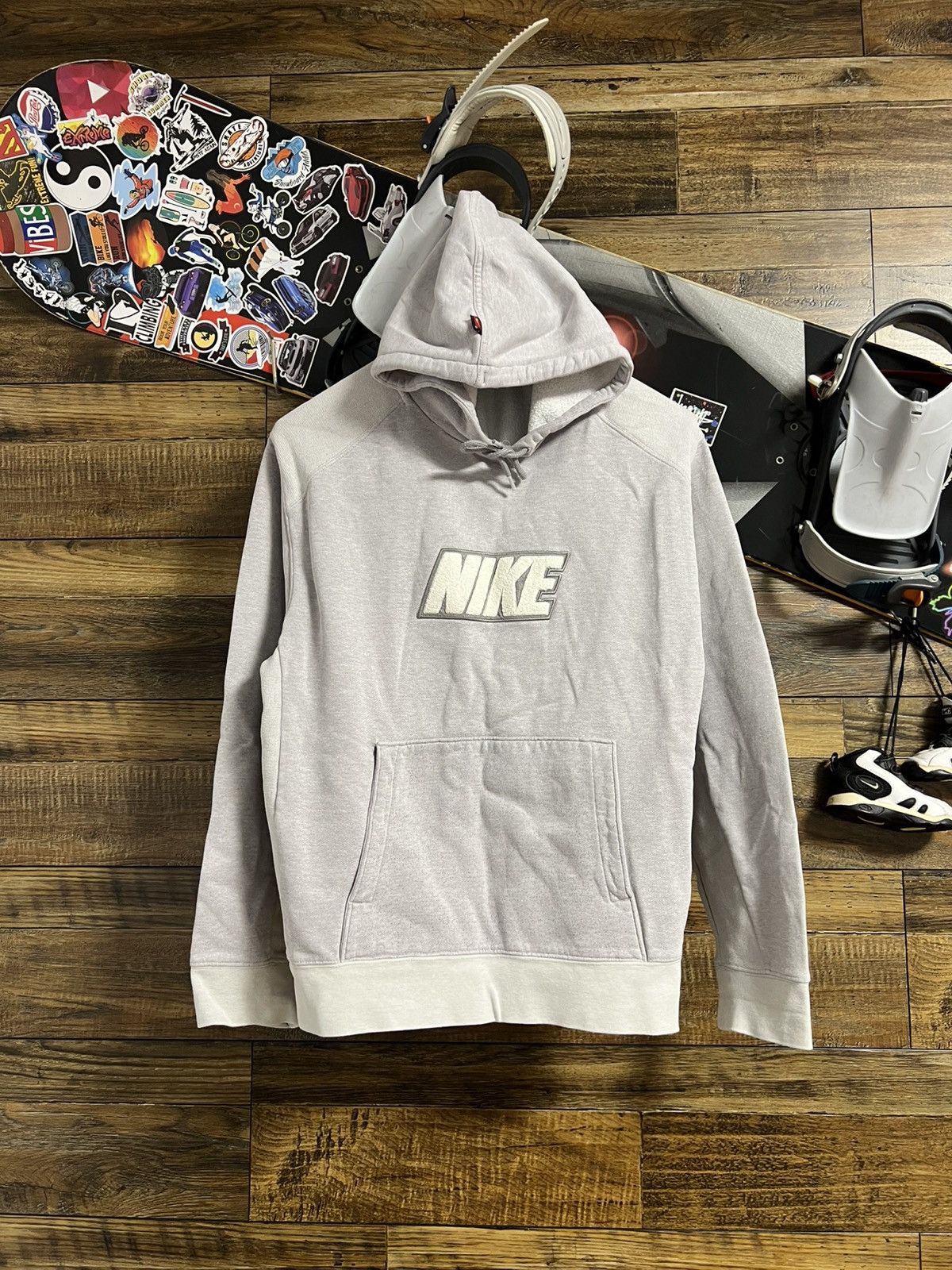 Nike NIKE Big Teddy/Fleece Logo Vintage Hoodie Drill Y2K Size US M / EU 48-50 / 2 - 1 Thumbnail