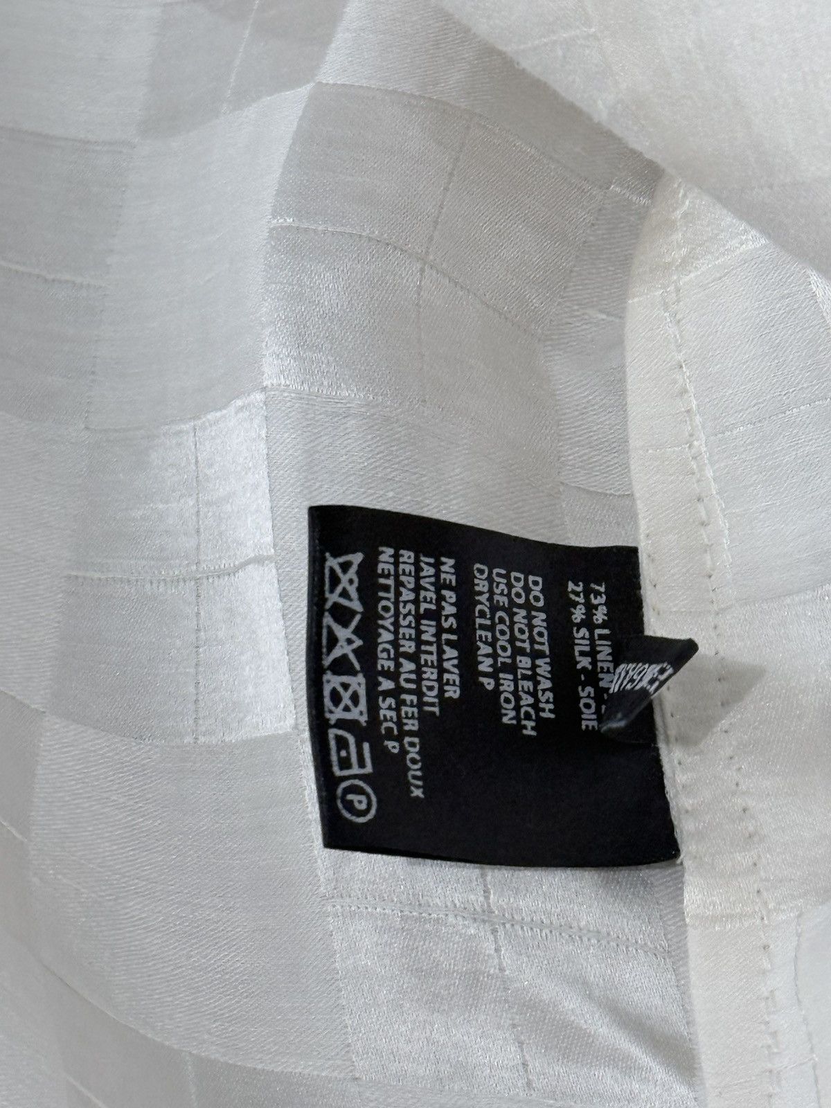 Haider Ackermann White linen and silk checkered jacket Size US M / EU 48-50 / 2 - 5 Thumbnail