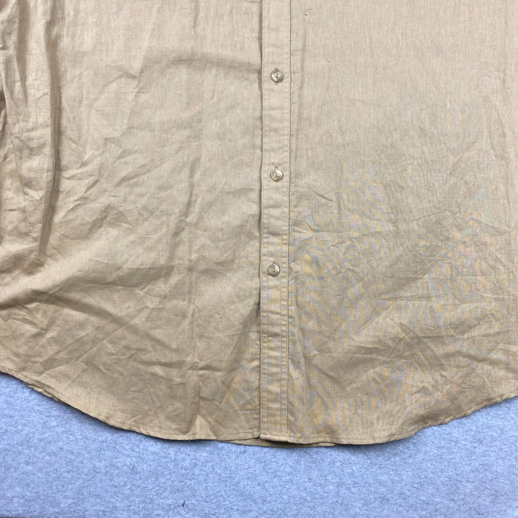 Sean John VINTAGE: NO | Sean John Button-Up Shirt Mens 4XL Beige Original Fit Linen Short Sleeve NWT Size US XXL / EU 58 / 5 - 3 Thumbnail