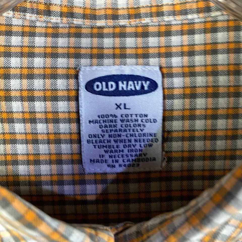 Old Navy Old Navy Shirt Men's Button Up Short Sleeve Tartan Cotton XL Size US XL / EU 56 / 4 - 3 Thumbnail