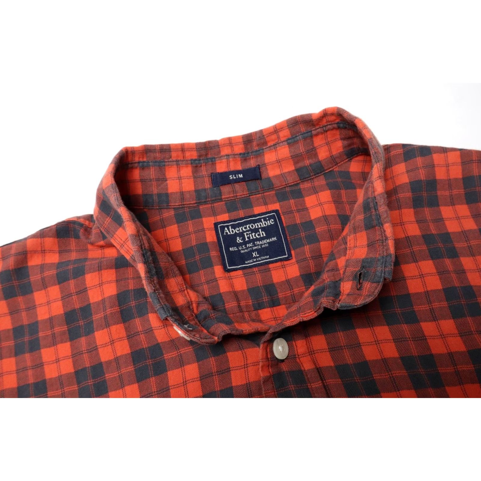 Abercrombie & Fitch ABERCROMBIE & FITCH Shirt Men's XL Plaid Button-Up Thin Flannel Slim Collared Size US XL / EU 56 / 4 - 4 Thumbnail