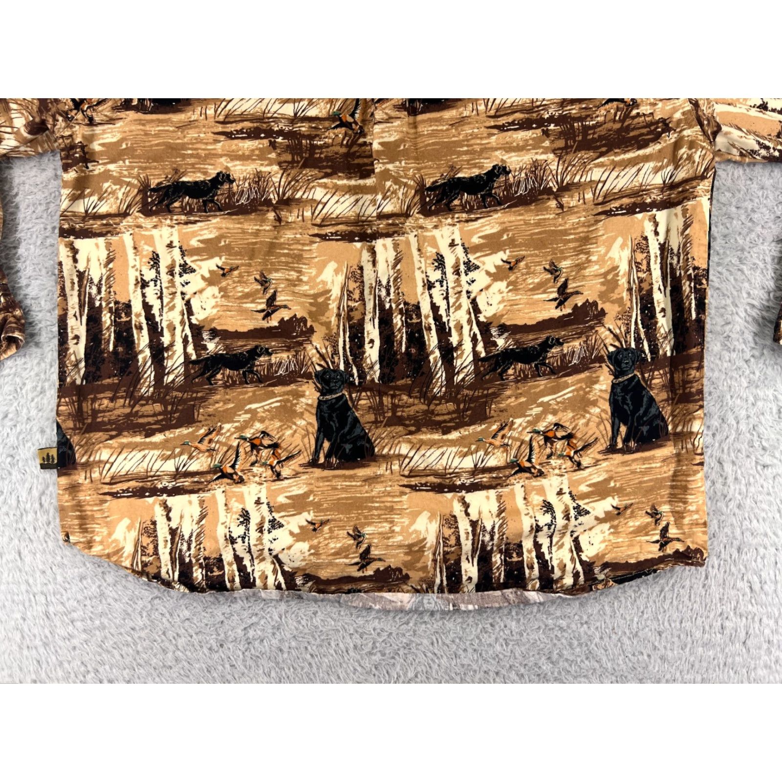 Alife Outdoor Life Shirt Mens Large Beige Button-Up Short Sleeve Cotton Camouflage Duck Hunting Casual 90s Theme Mens Size US L / EU 52-54 / 3 - 7 Thumbnail