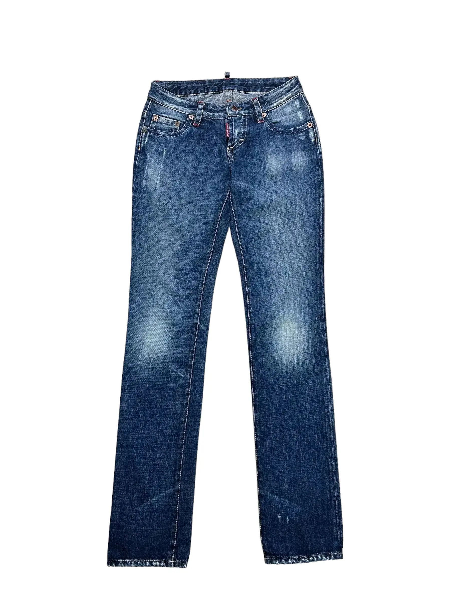 Dsquared2 koala leather australian style distressed vintage jeans Size 30" / US 8 / IT 44 - 1 Thumbnail