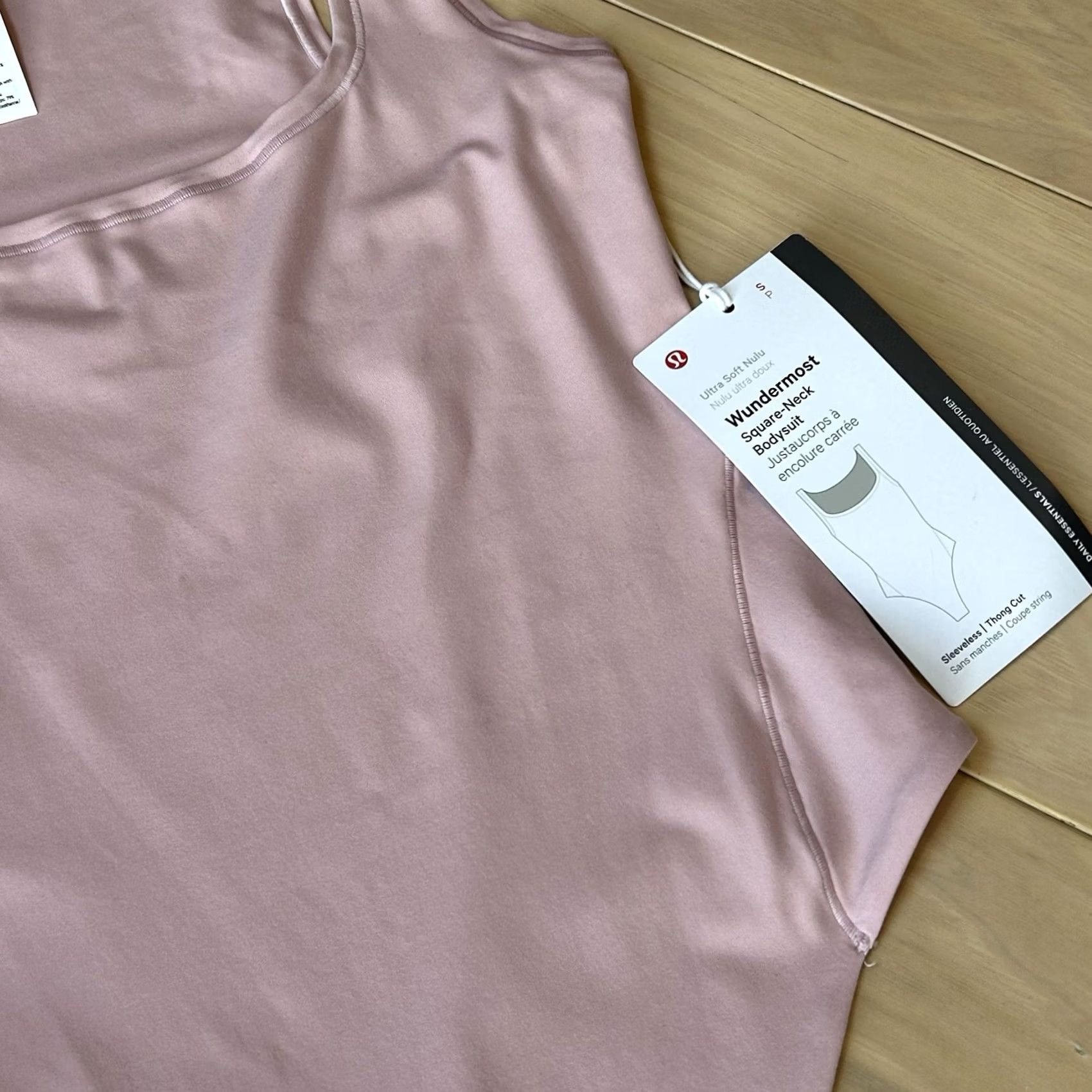 Lululemon Lululemon Bodysuit Women’s Small Square Neck Sleeveless Wundermost Nulu Pink Light Support Snap Hats? Size S / US 4 / IT 40 - 3 Thumbnail