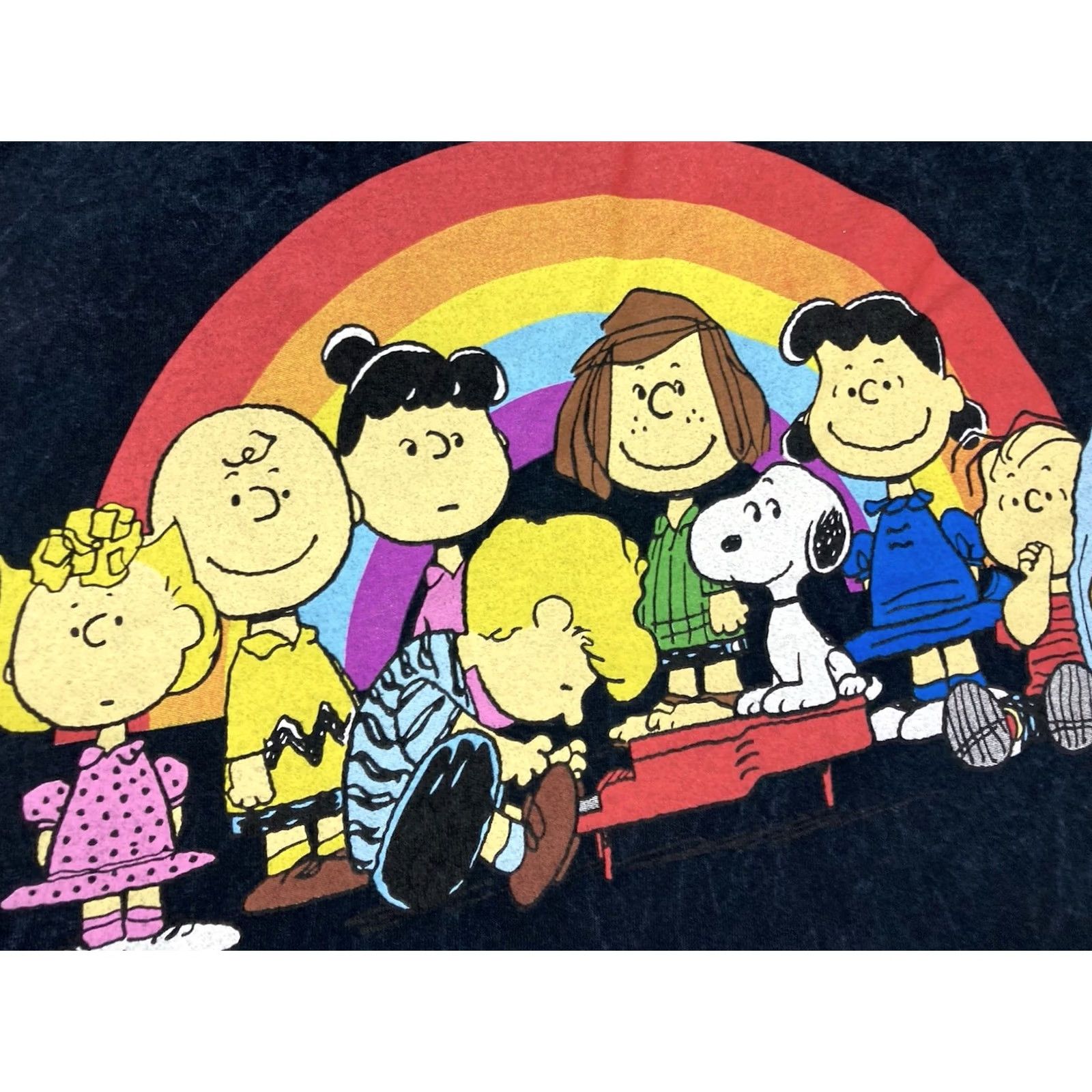 Peanuts VINTAGE Peanuts Snoopy And Friends Graphic T-shirt Men Small Black Acid Wash Size US S / EU 44-46 / 1 - 2 Thumbnail