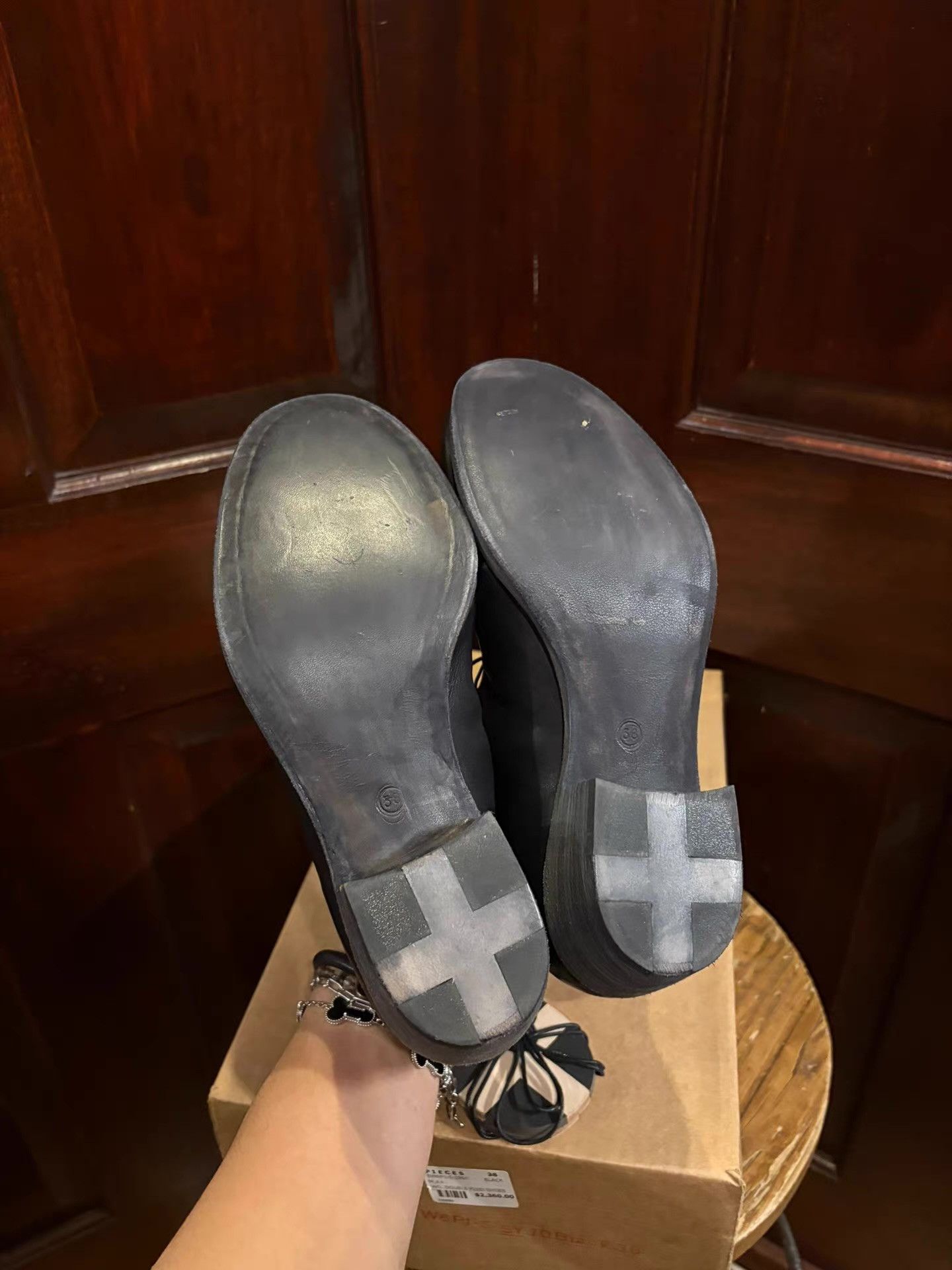 Ma+ m.a+ 18SS Women's Double‑Fold Whole‑Cut Leather Derby Ｑ25 Size US 8 / IT 38 - 4 Thumbnail
