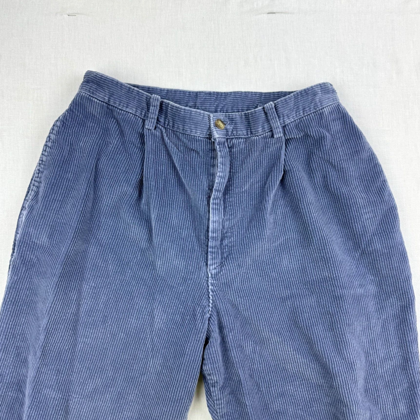 Lands' End VINTAGE Lands' End Corduroy Pants Womens 16 Blue High Waist Classic Chino Preppy 90s Size 38" / US 16 / IT 52 - 2 Thumbnail