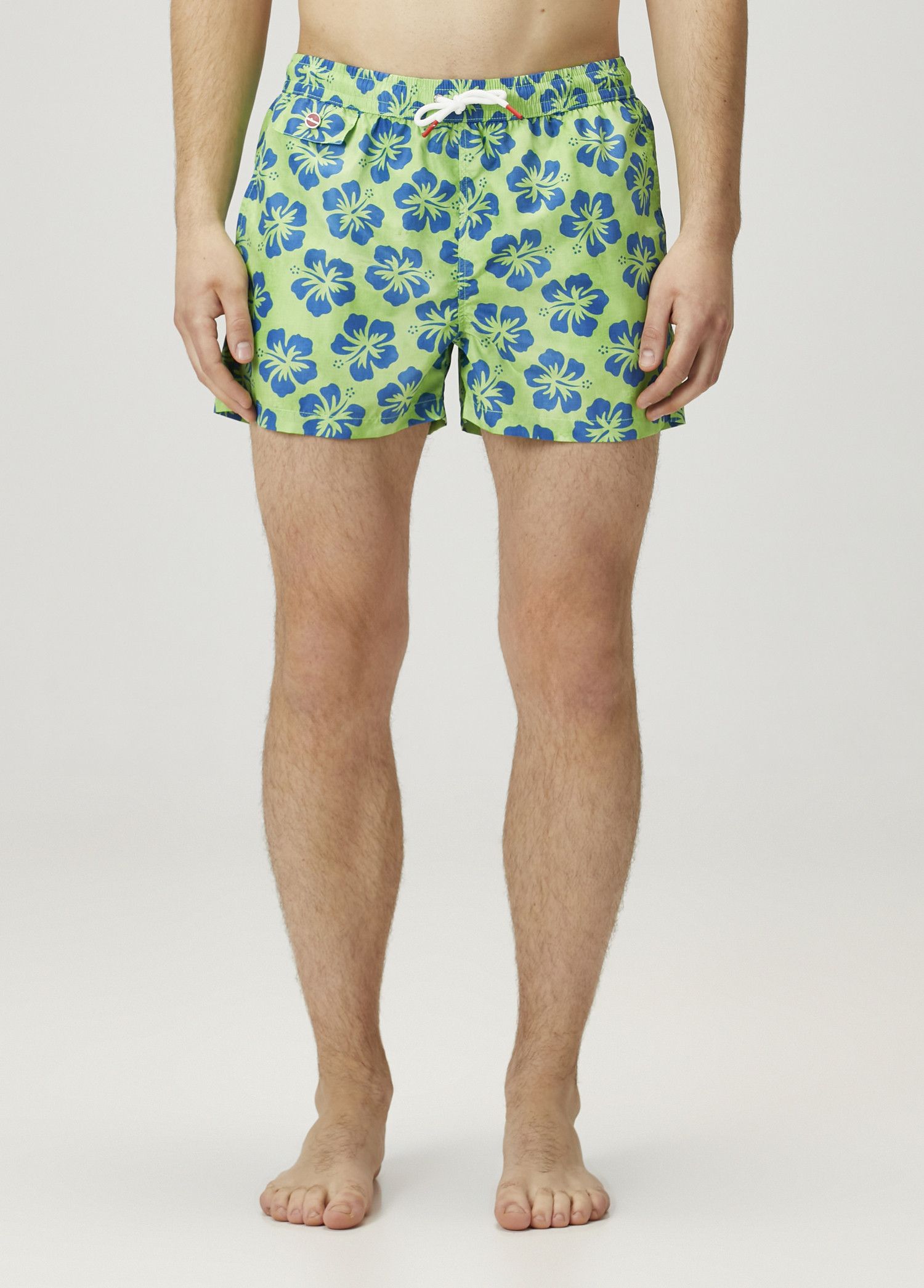 Kiton KITON Napoli green blue floral print nylon swim shorts Large Size US 34 / EU 50 - 2 Thumbnail