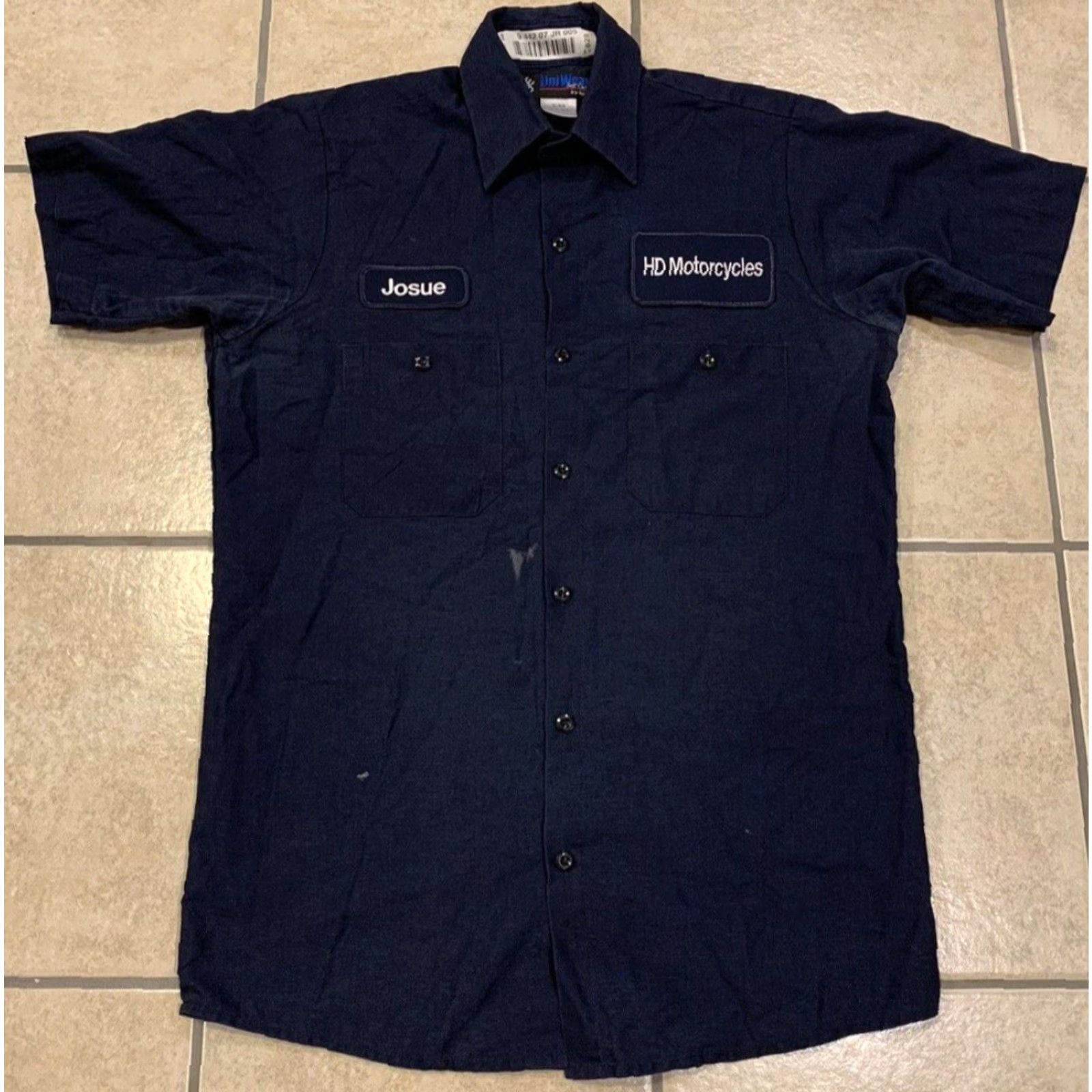 Vintage VINTAGE Unifirst Harley Davidson Motorcycles Navy Work Shirt Mens Small Size US S / EU 44-46 / 1 - 2 Thumbnail