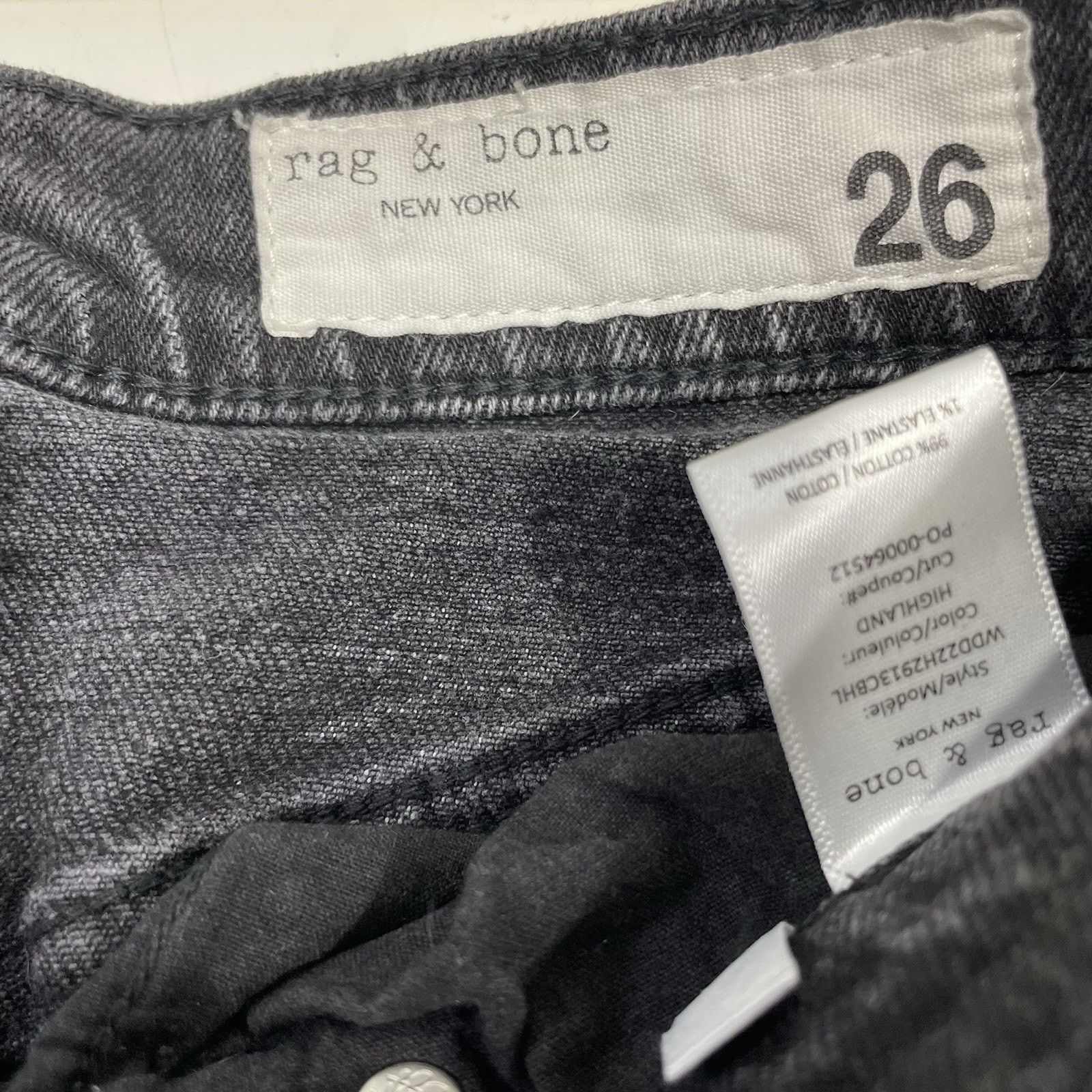 Rag & Bone Rag & Bone Women’s Jeans Black High Rise Slim Size 26 Size 26" / US 2 / IT 38 - 6 Thumbnail