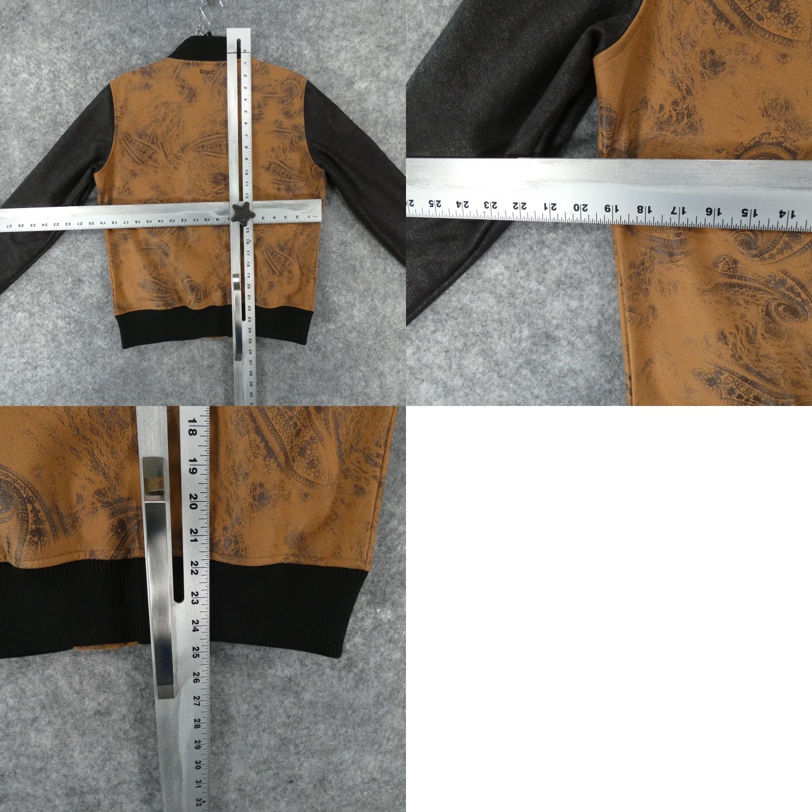 Vintage Cruel Womens Jacket Varsity Coat Brown Black Suede Snap Up M Size M / US 6-8 / IT 42-44 - 9 Thumbnail