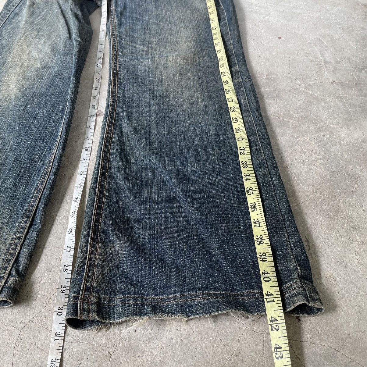 Southpole Y2K CRUX DENIM BAGGY BUCKLE DISTRESSED JEANS LONDON FLAG Size US 32 / EU 48 - 13 Thumbnail