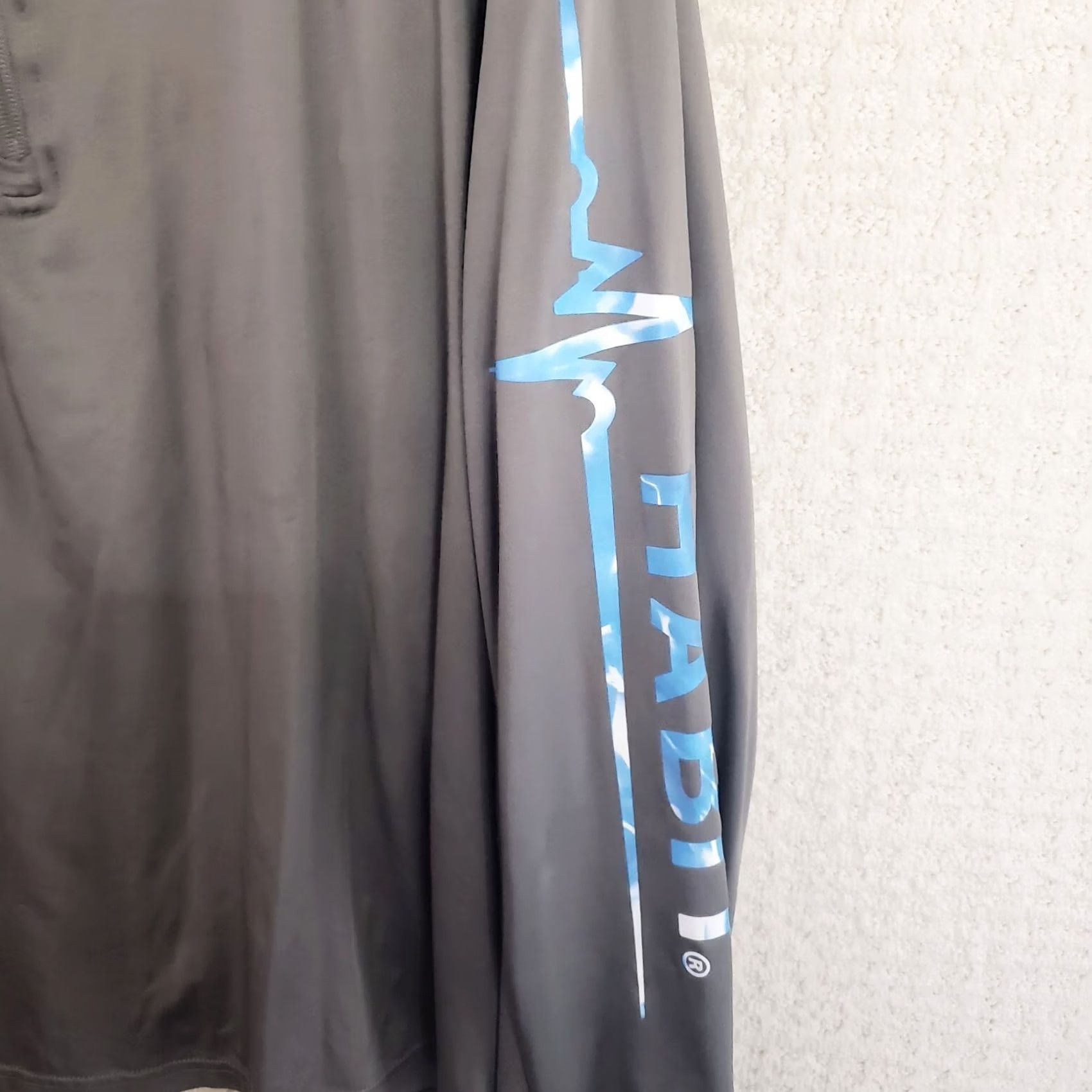 Habitat Habit Outdoors 1/4 Zip Hoodie Shirt LS 2XL Gray Logo Pullover Mock Neck Men Size US XXL / EU 58 / 5 - 5 Thumbnail