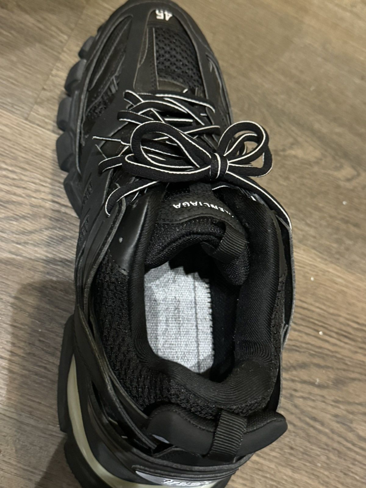 Balenciaga BALENCIAGA Black Track LED Runners Size US 12 / EU 45 - 12 Thumbnail