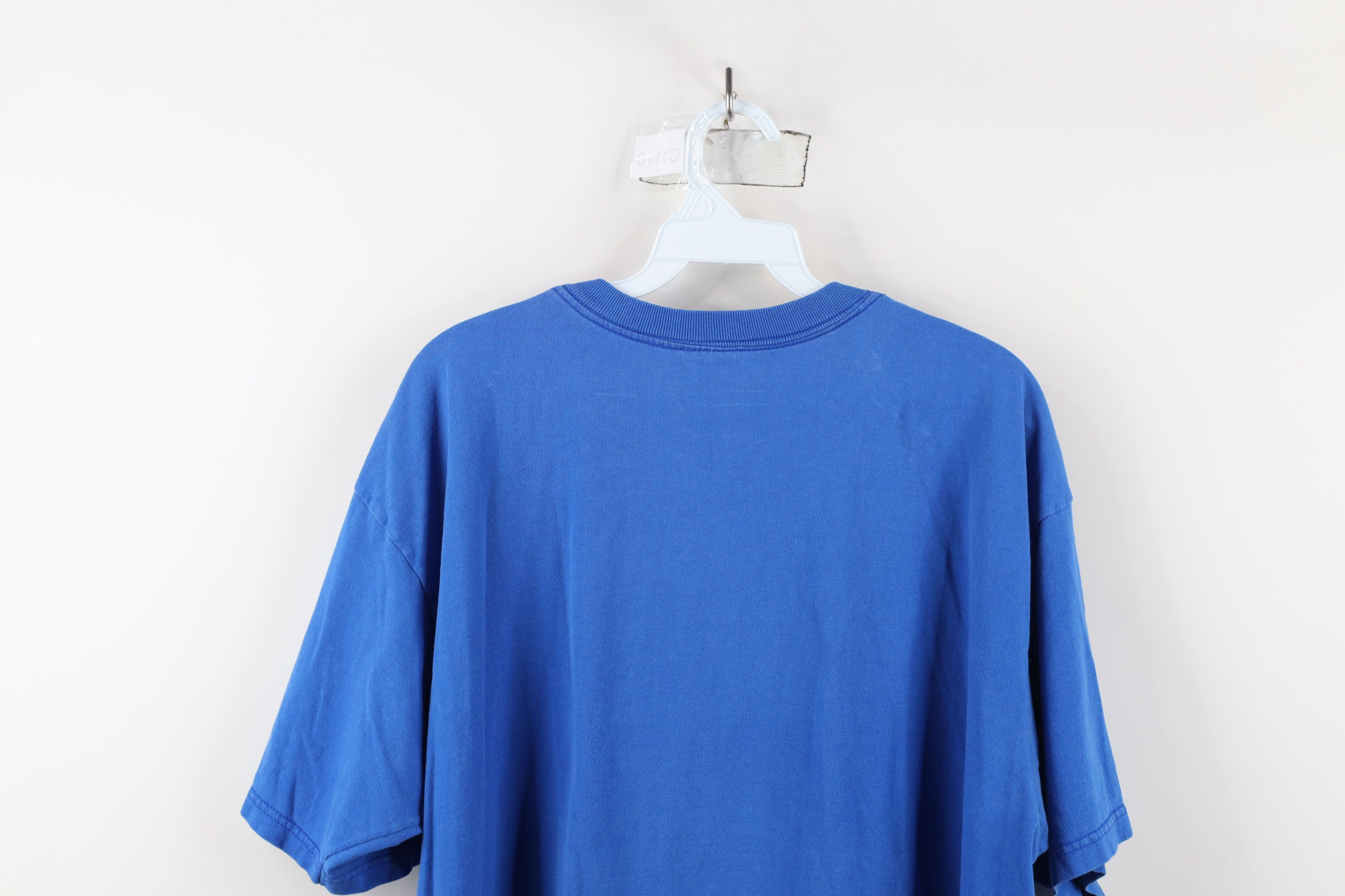Vintage Vintage 90s Streetwear Distressed Flower Floral T-Shirt Blue Size XXL / US 16-18 / IT 52-54 - 11 Thumbnail